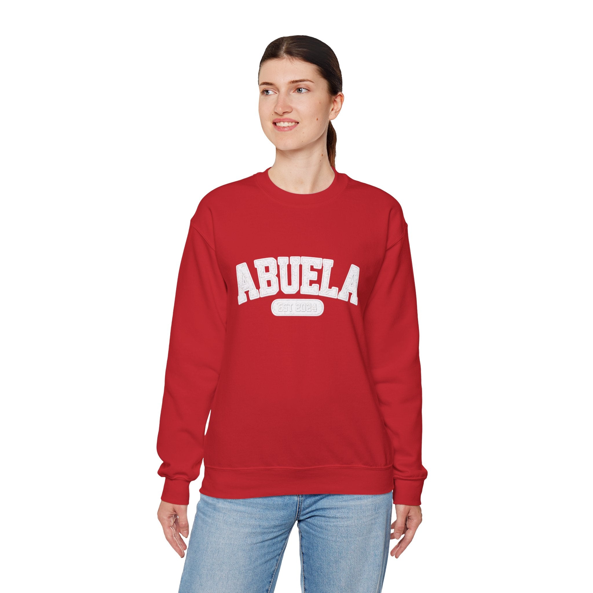 Abuela Varsity Crewneck Sweatshirt Cozy Grandma Gift Minimal Everyday Family Love Apparel