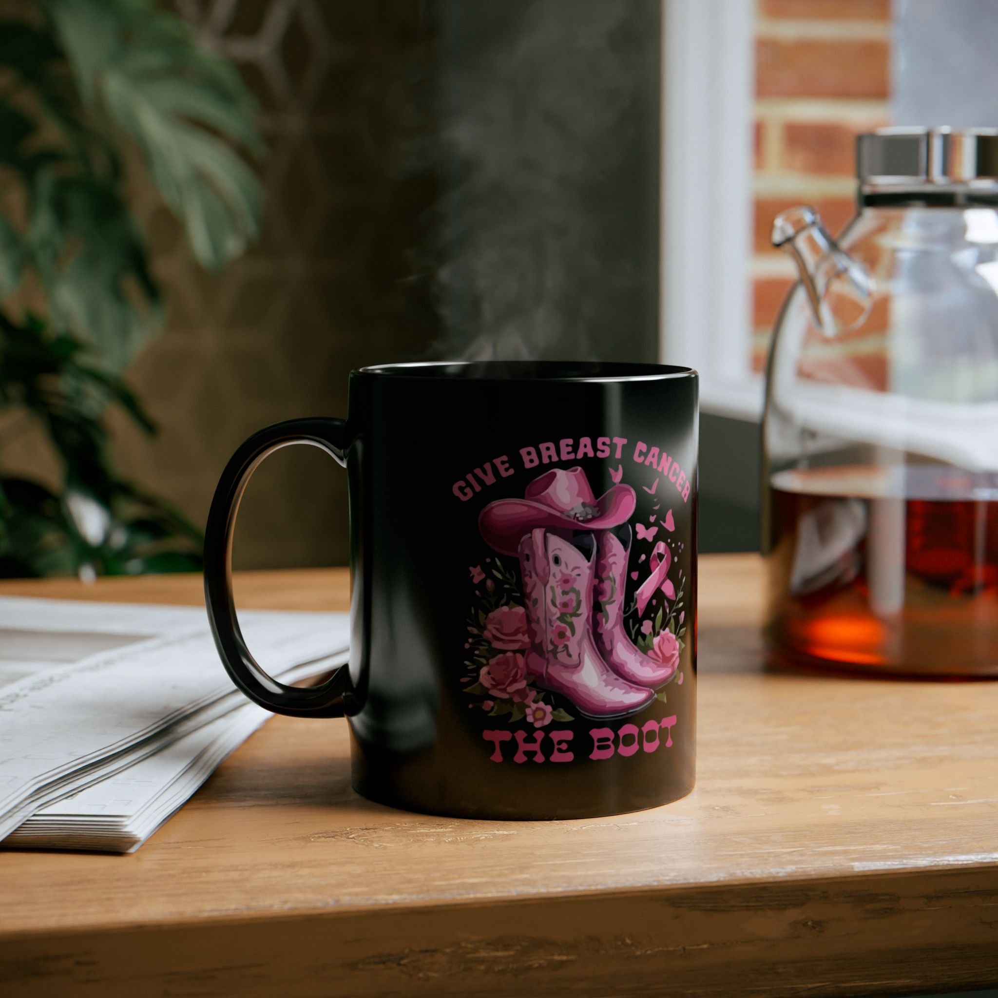 Cancer Survivor Hope Collection Breast Cancer Awareness Mug - Pink Ribbon Design, 11oz & 15oz