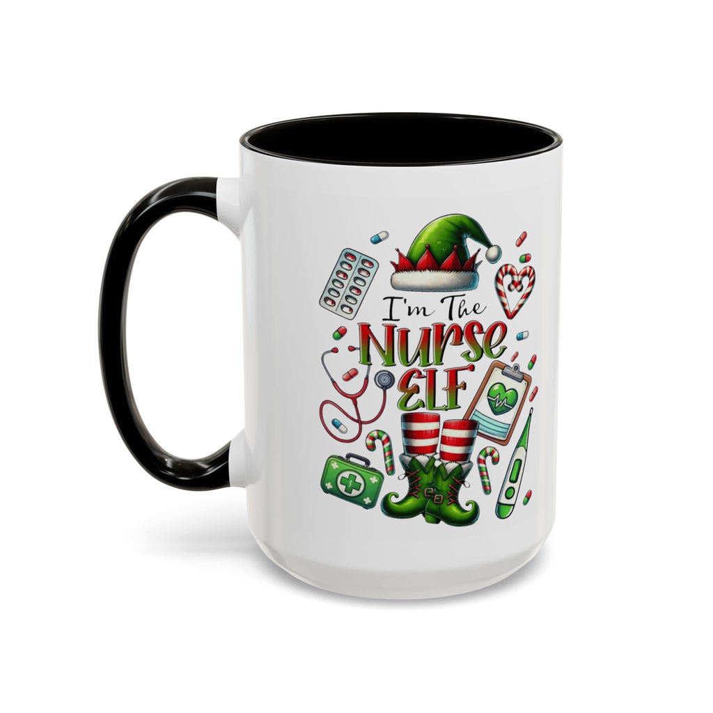 Nurse Elf Coffee Mug — Christmas Medical Holiday Gift (11oz & 15oz) Medical Christmas Mug