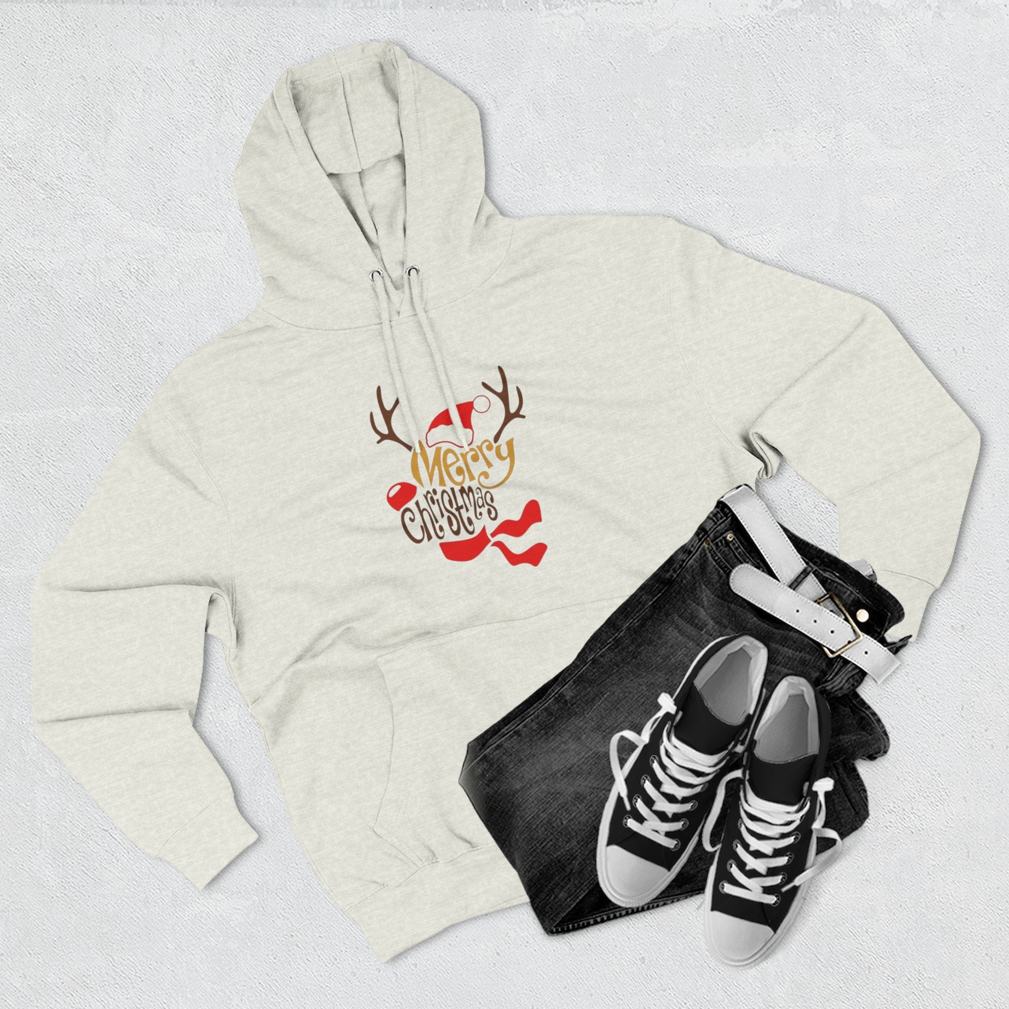 Holiday Apparel | Christmas Tees & Sweatshirts with Festive Quotes Merry Christmas Fleece Hoodie