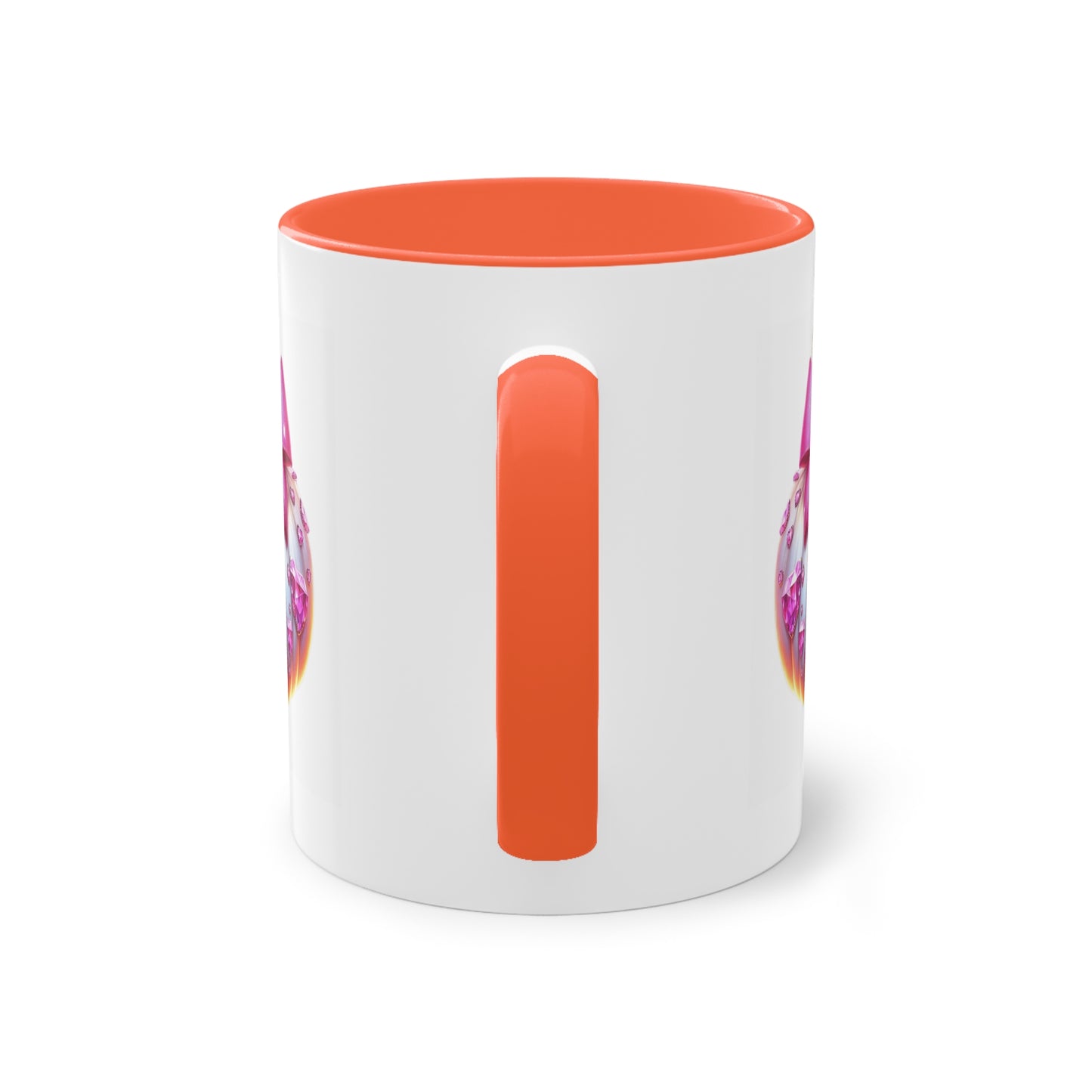 Vibrant Two-Tone Coffee Mug with Floral Design - Perfect Gift for Nature Lovers