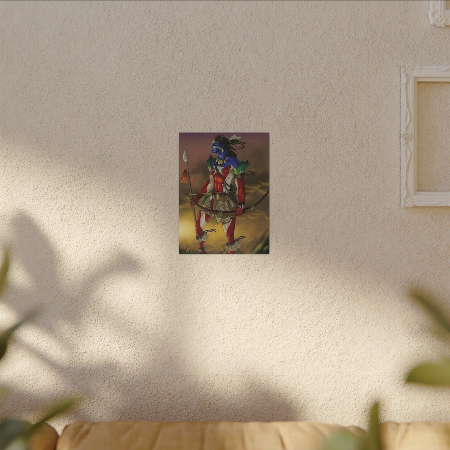 Borikén Rooted in Culture, Radiating Power Tribal Puerto Rico Warrior Canvas Art, Taino Wall Decor, Boho, Unique Gift for Collectors, Cultural Prints
