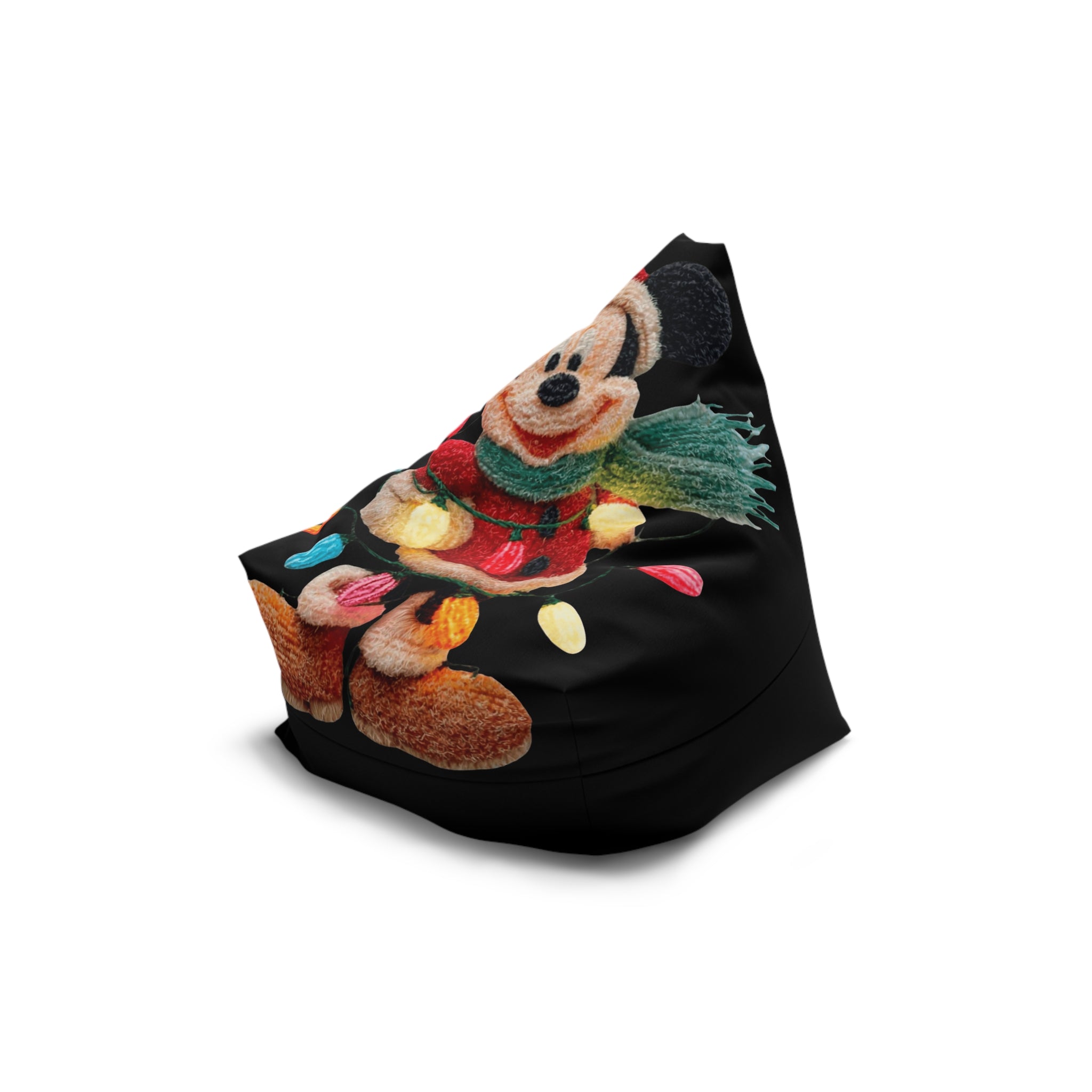 Mickey Mouse Holiday Bean Bag Cover — Festive Christmas Plush Print