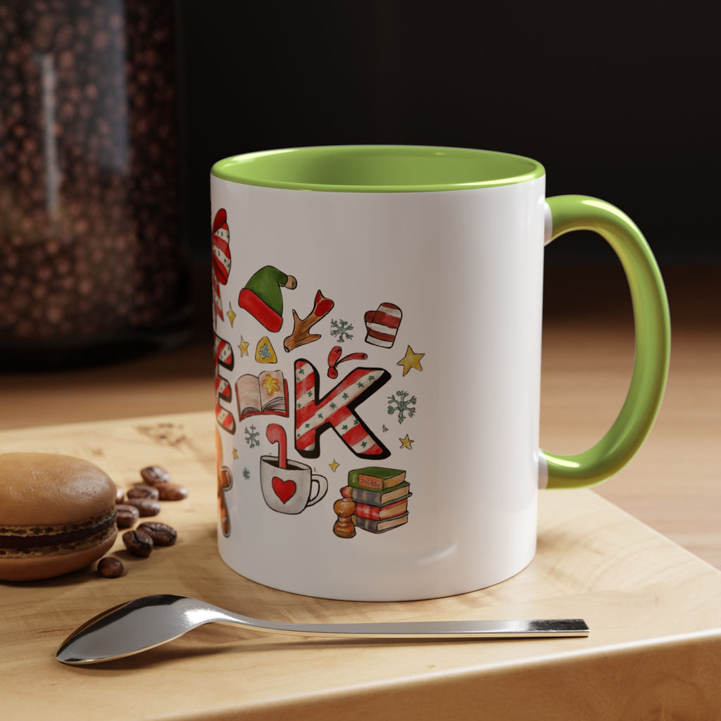 Holiday Teacher Coffee Mug 'PRE-K' Festive Gingerbread & Candy Cane Design (11/15oz) School Staff Christmas Mug Collection