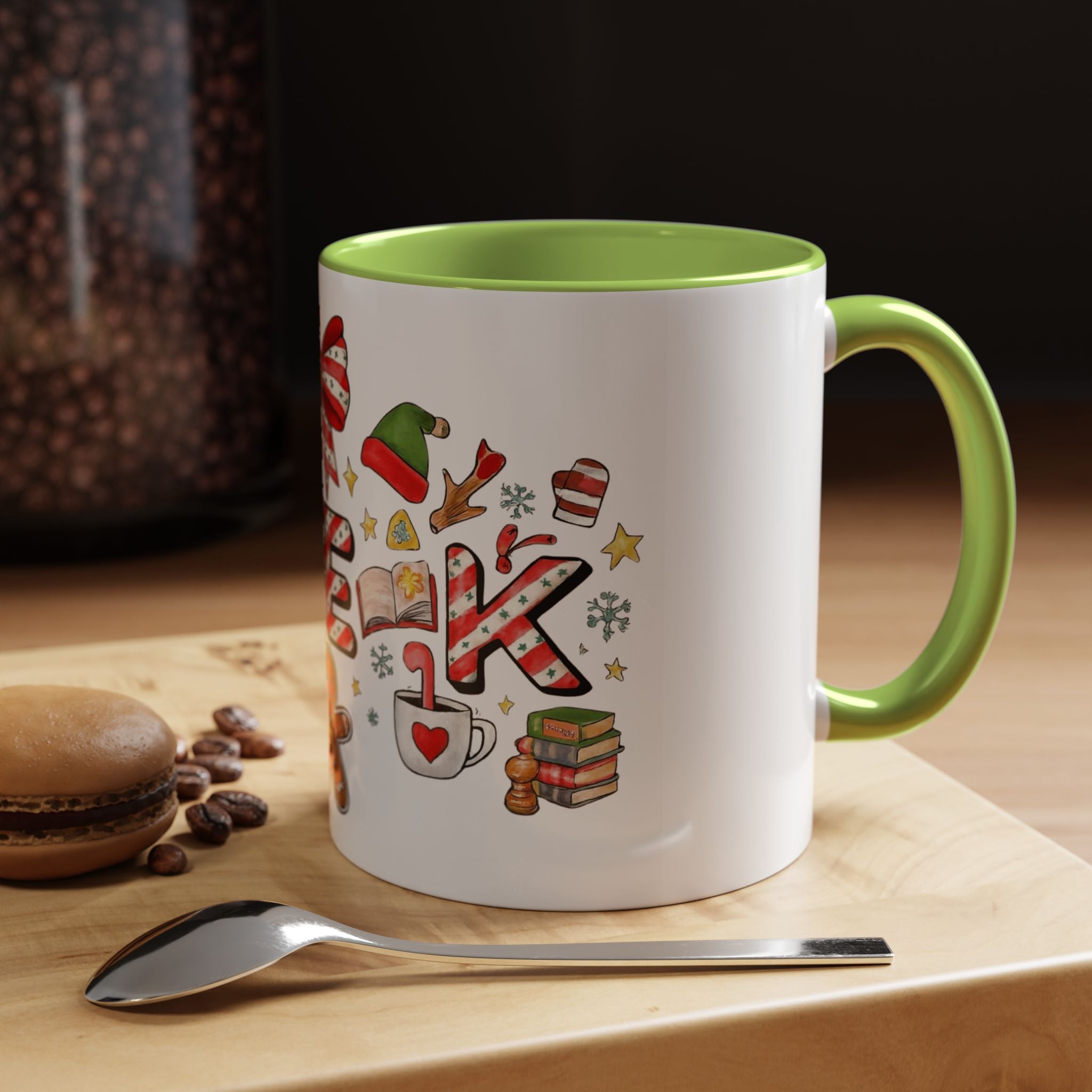 Holiday Teacher Coffee Mug 'PRE-K' Festive Gingerbread & Candy Cane Design (11/15oz) School Staff Christmas Mug Collection