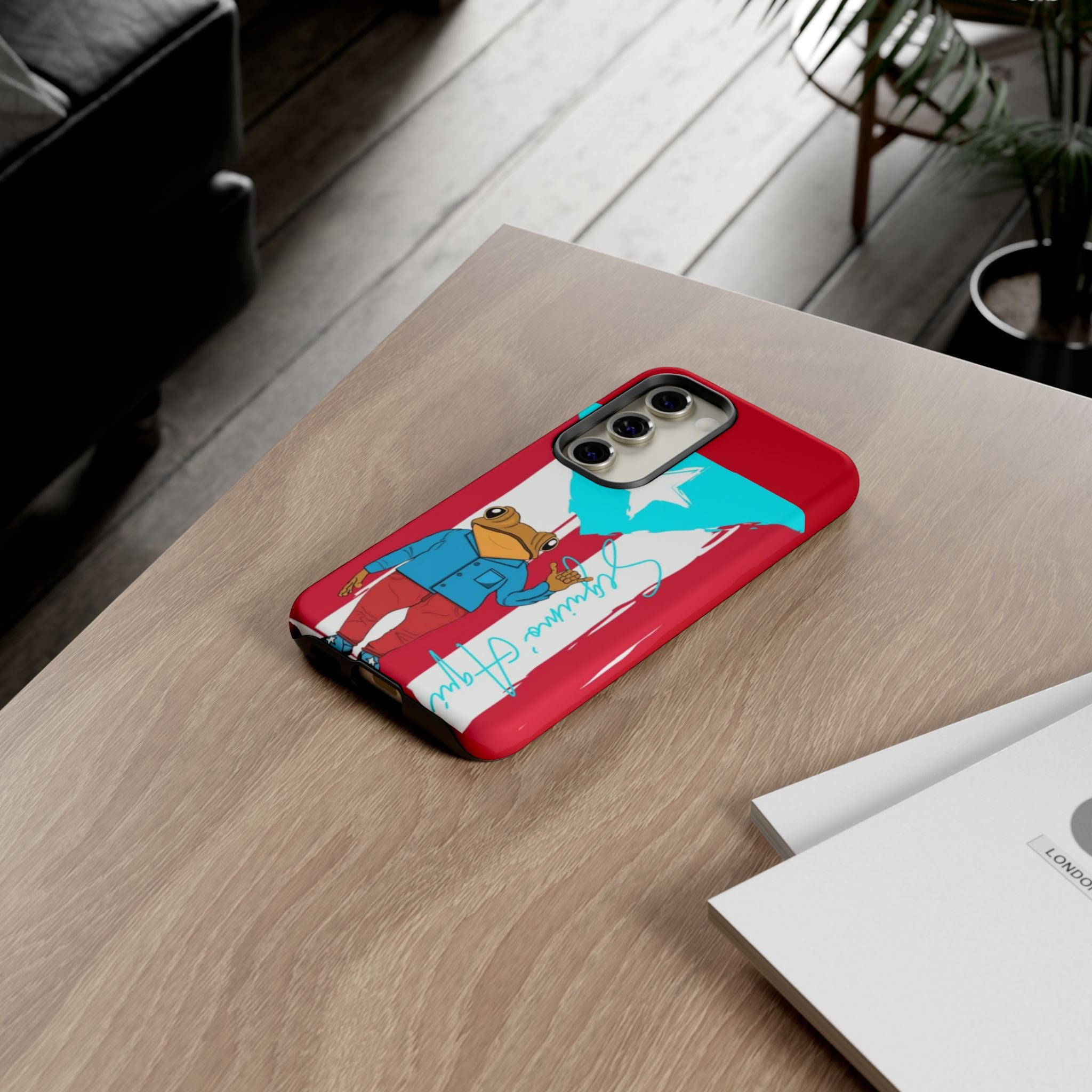 Puerto Rican Flag Frog Design ("Señorita Hops")Phone Case Isla del Encanto Phone Case – Puerto Rican Style