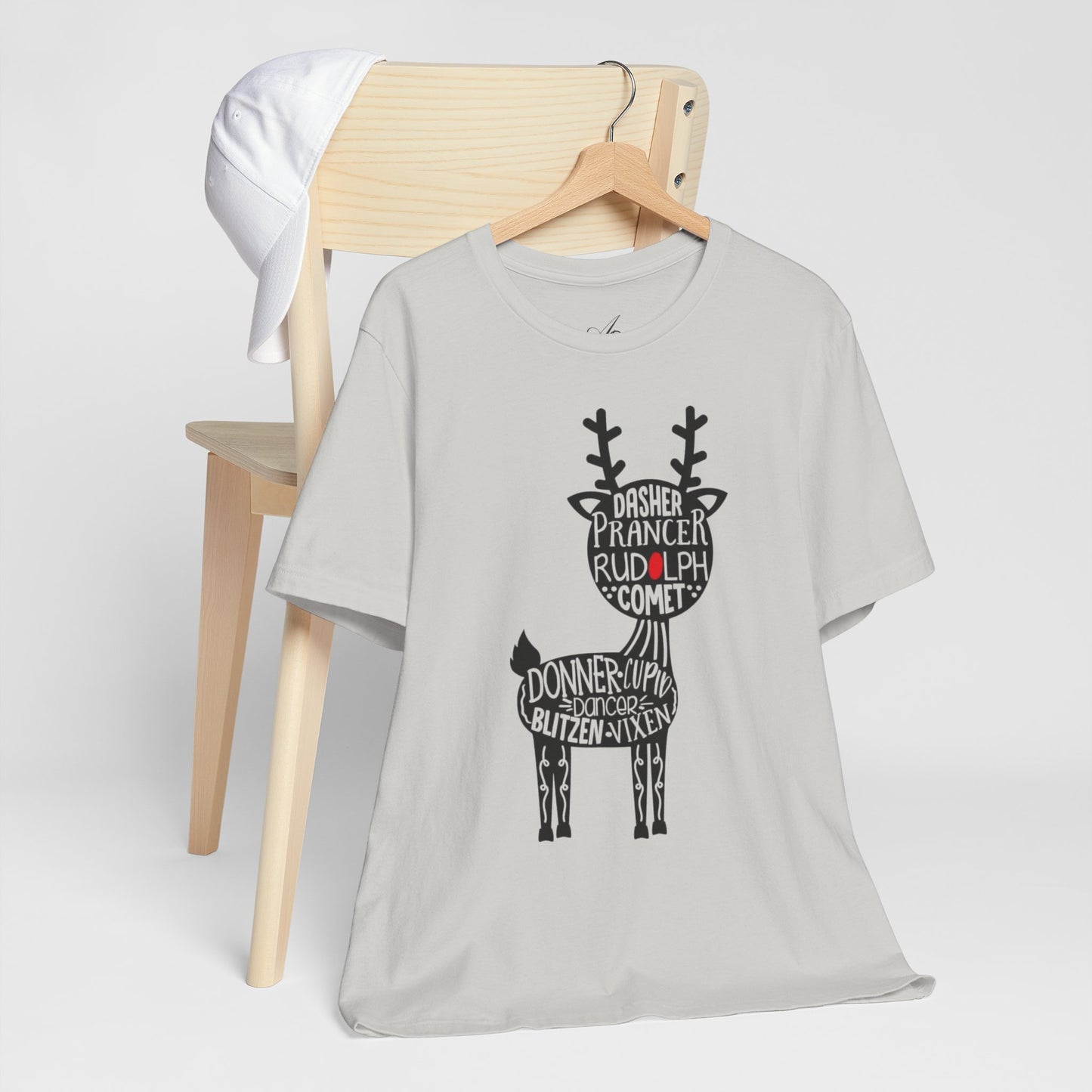 Christmas Reindeer Graphic Tee - Unisex Jersey Short Sleeve Shirt