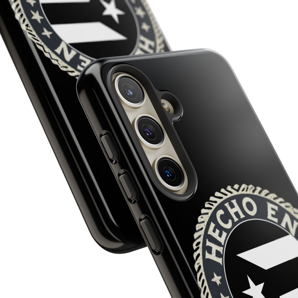 Hecho en Puerto Rico Phone Case  Puerto Rican Flag Emblem Tough Protective Cover