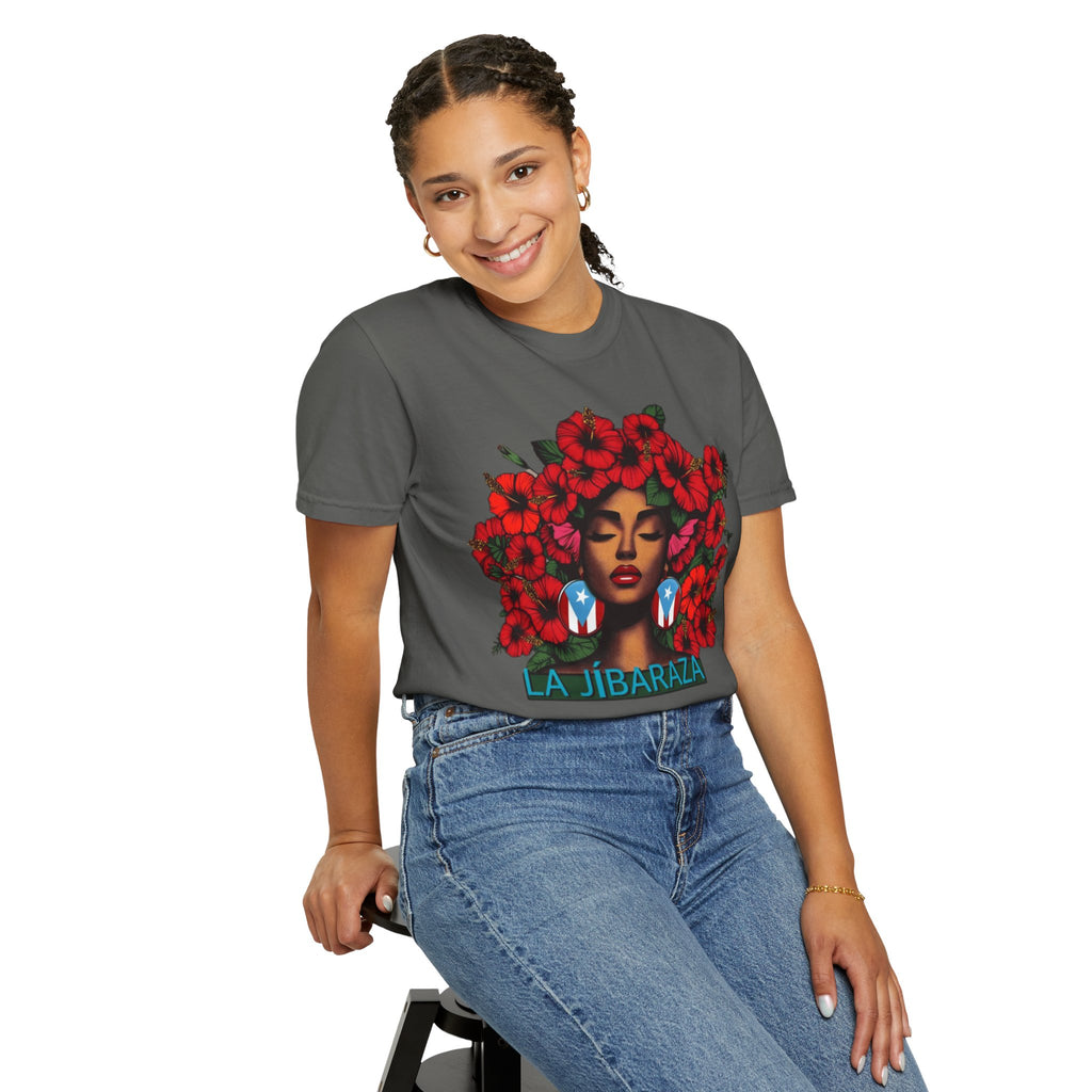 Puerto Rico Navidades T-Shirt — "La Jíbaraza" Floral Puerto Rican Pride Tee