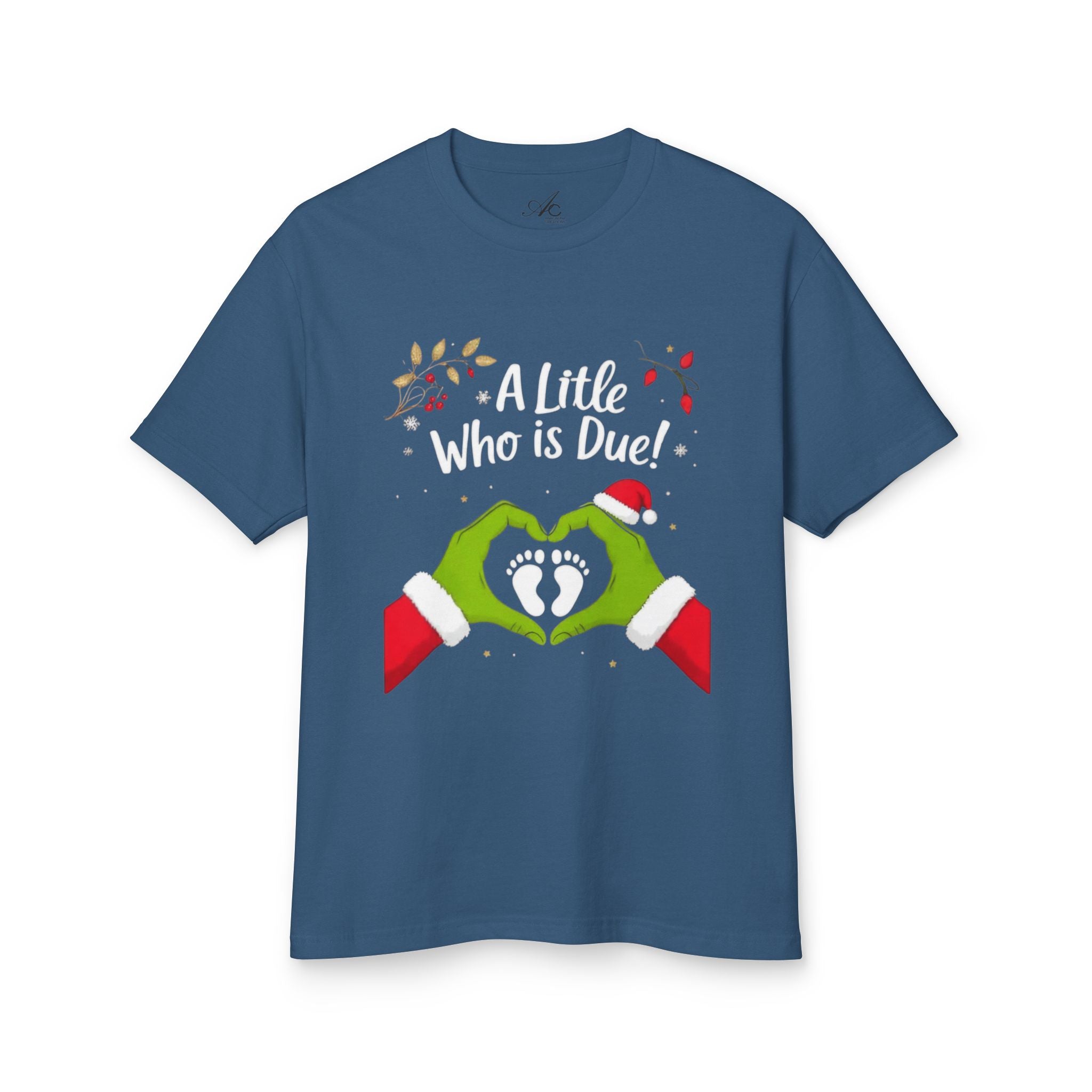 Pregnancy Announcement Tee  "A Little Who is Due" Holiday Baby Reveal T-Shirt Little One on the Way