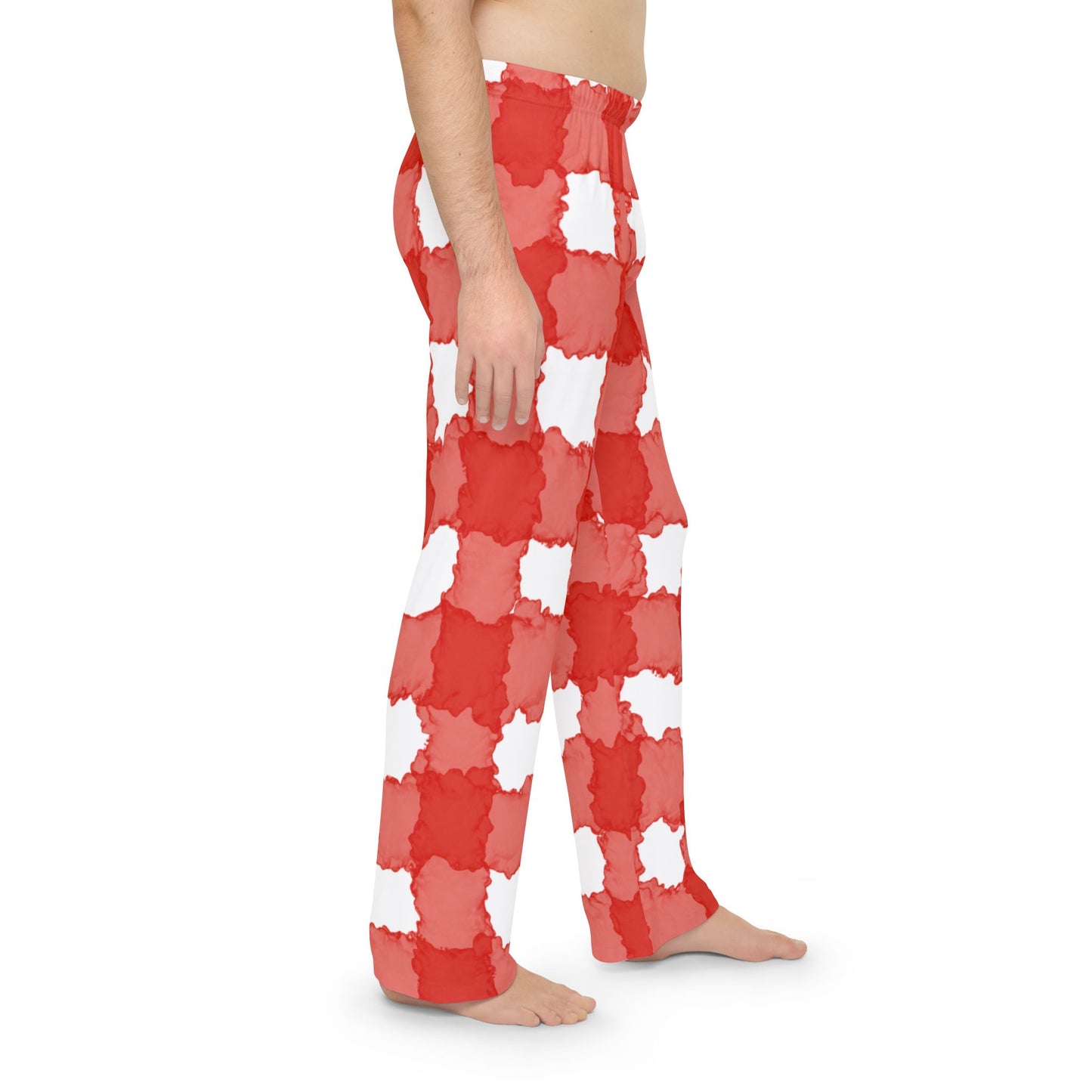 Men's Red Buffalo Check Pajama Pants — Cozy Plaid Loungewear Cute & Cozy Sleepwear – Valentine Nightwear
