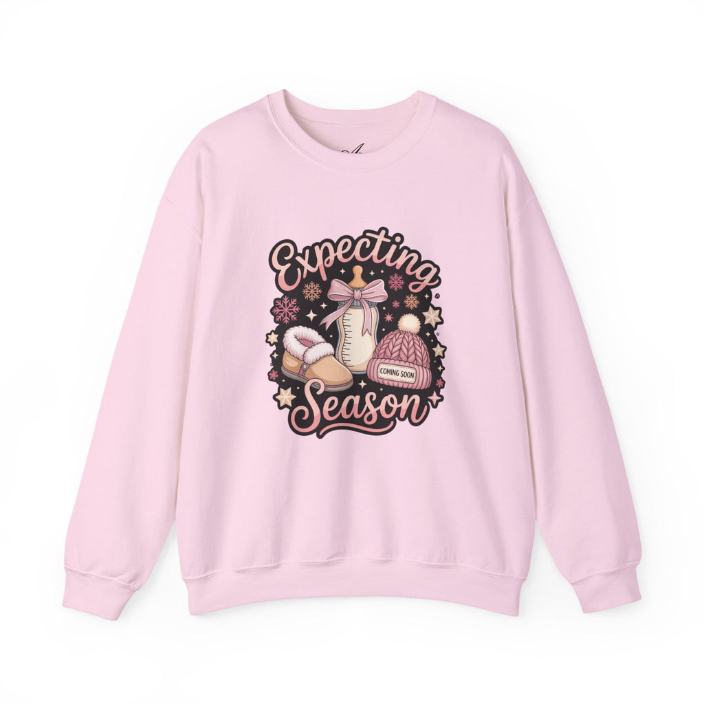 Expecting Season Sweatshirt  Cute Pregnancy Announcement Pullover Cartoon Christmas T-shirts and Sweaters