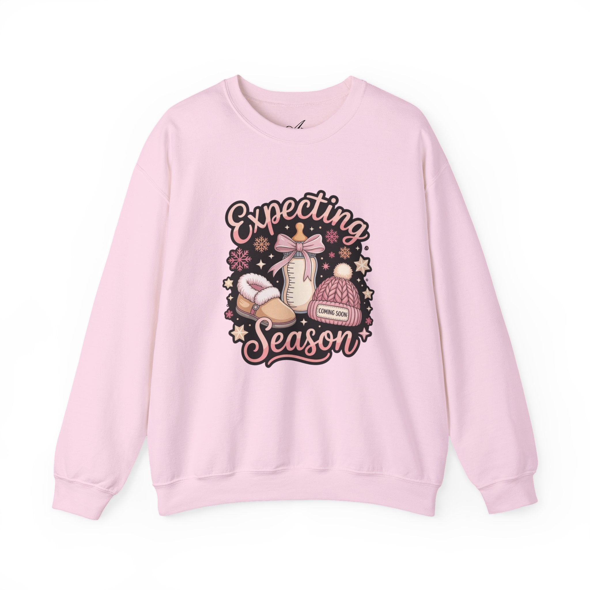 Expecting Season Sweatshirt  Cute Pregnancy Announcement Pullover Cartoon Christmas T-shirts and Sweaters