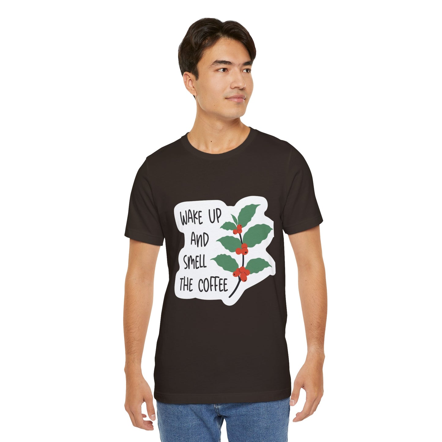 Wake Up and Smell the Coffee Tee  Coffee Plant Graphic T-Shirt