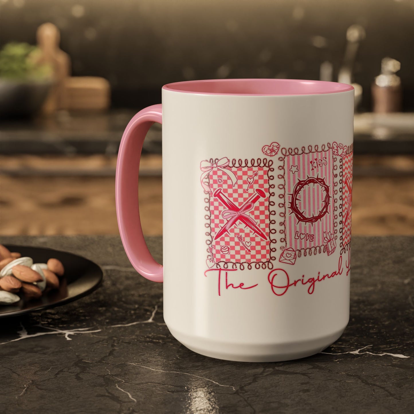 Love Letters XOXO Ceramic Mug — Colorful 11oz & 15oz Coffee Cup