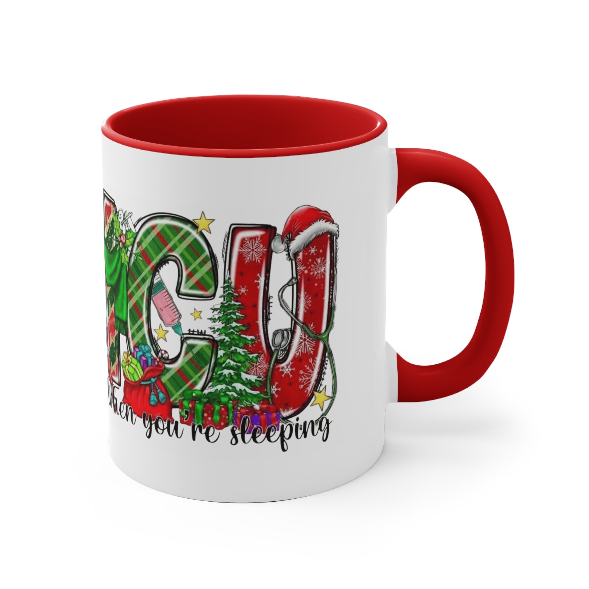 Christmas Joy Accent Mug — Festive 'JOY' Holiday Coffee Cup (11oz)Medical Christmas Mug