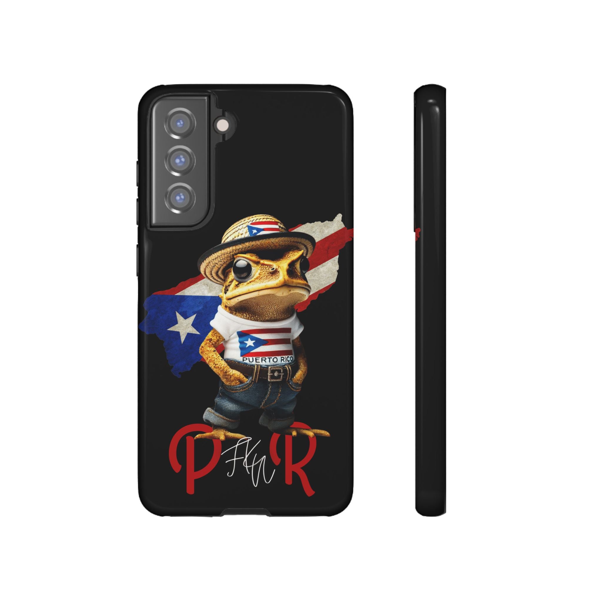Puerto Rican Frog Tough Phone Case  Puerto Rico Flag Patriotic Protective Case