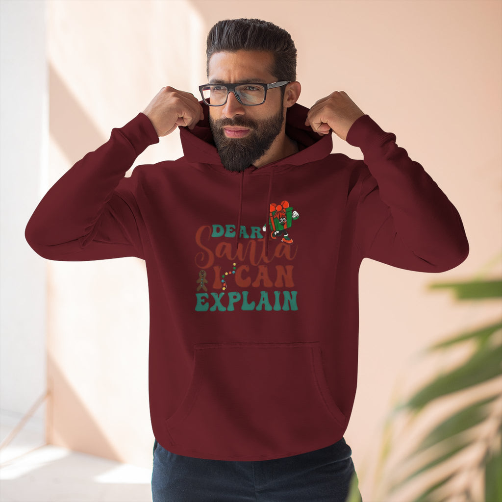 Christmas Hoodie “Dear Santa I Can Explain” Funny Holiday Pullover Christmas T-Shirts and Sweatshirts Collection