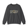 Crewneck Sweatshirt "Come Story" Floral Nativity Design  Cozy Christmas Pullover unique festive designs and joyful
