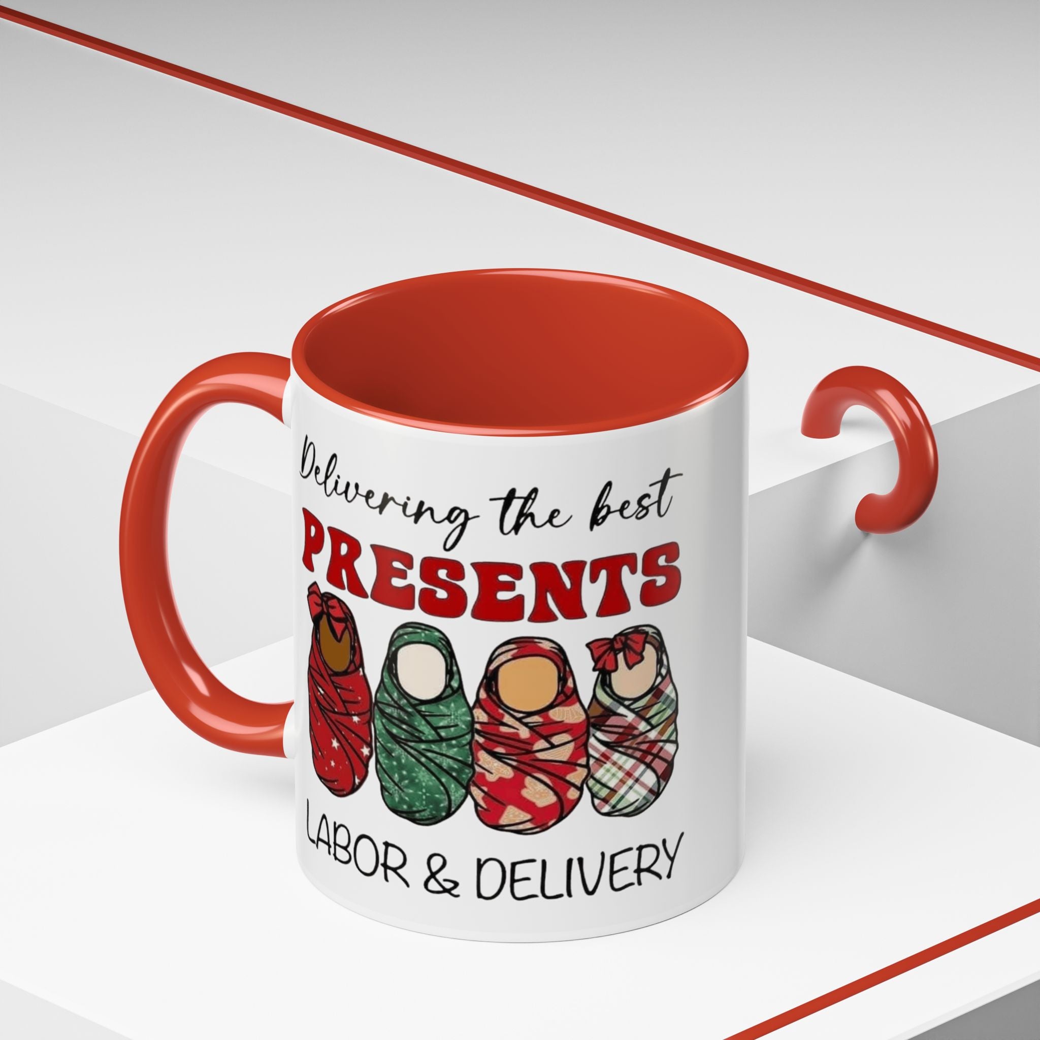 Christmas Presents Delivery Coffee Mug — "Delivering the Best Presents" Accent Mug Medical Christmas Mug,