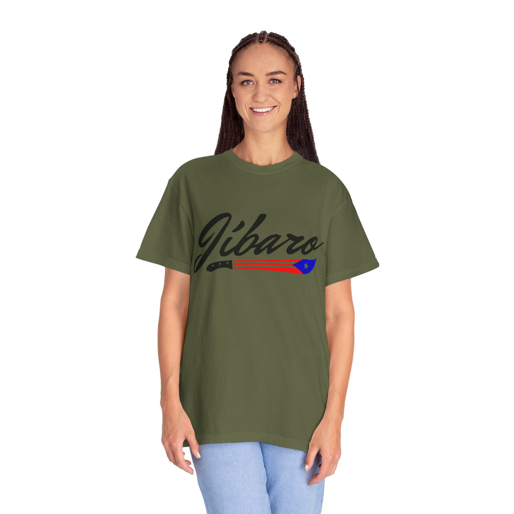 T-Shirt  "Jíbaro" Puerto Rican Heritage Tee (Back Machete  Sombrero de Paja Design) Puerto Rico’s Navidades