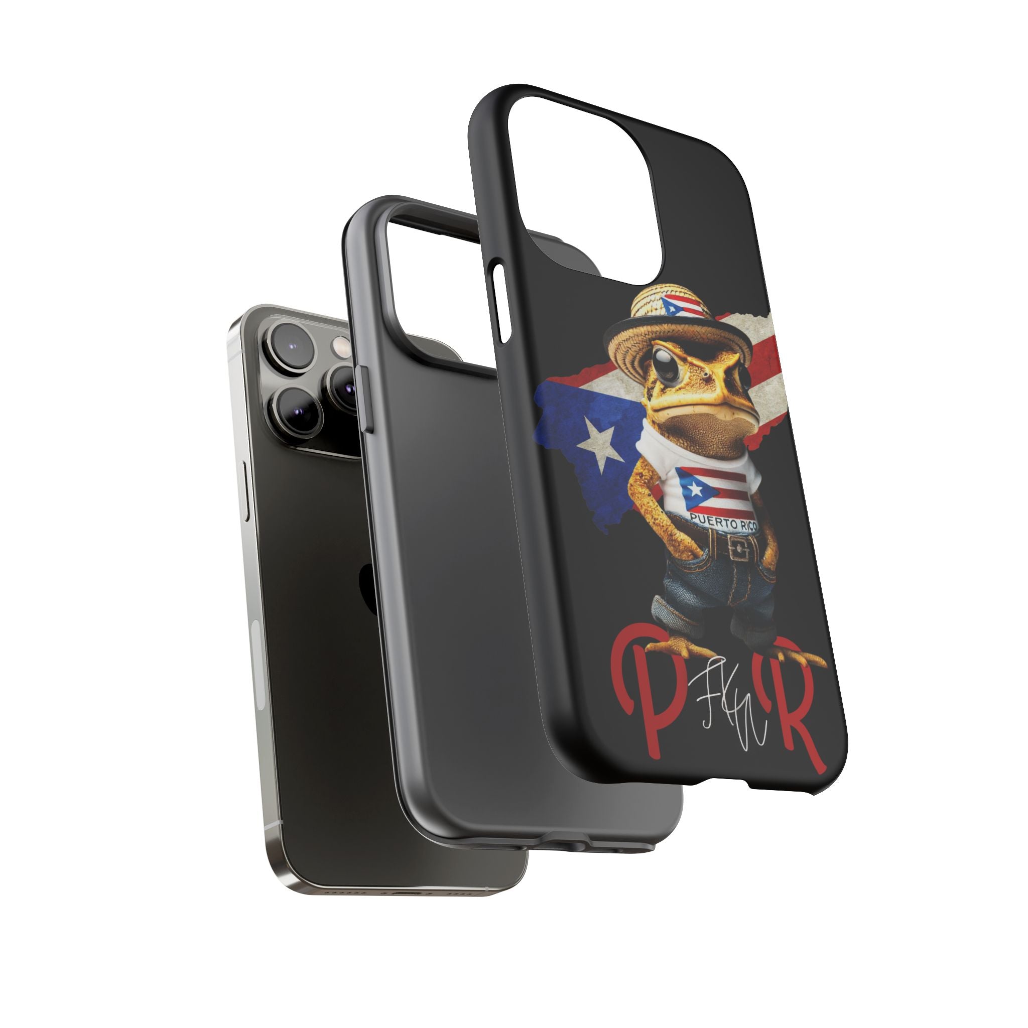 Puerto Rican Frog Tough Phone Case  Puerto Rico Flag Patriotic Protective Case