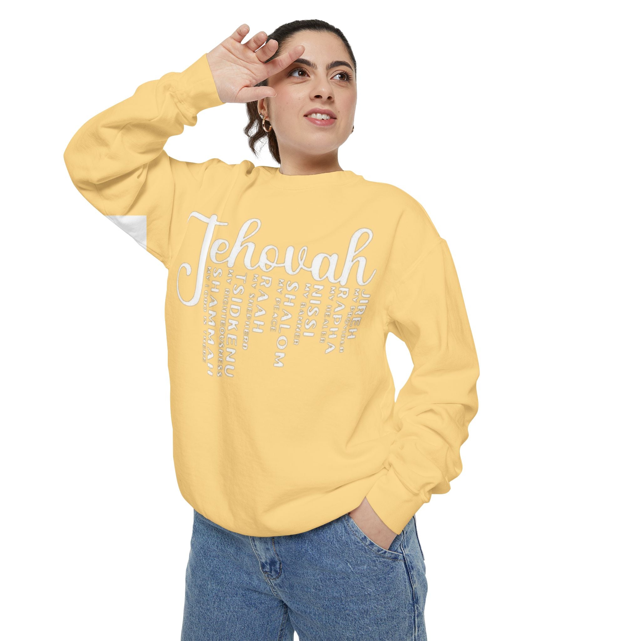 Jehovah Names Sweatshirt  Christian Faith Scriptural Names Pullover