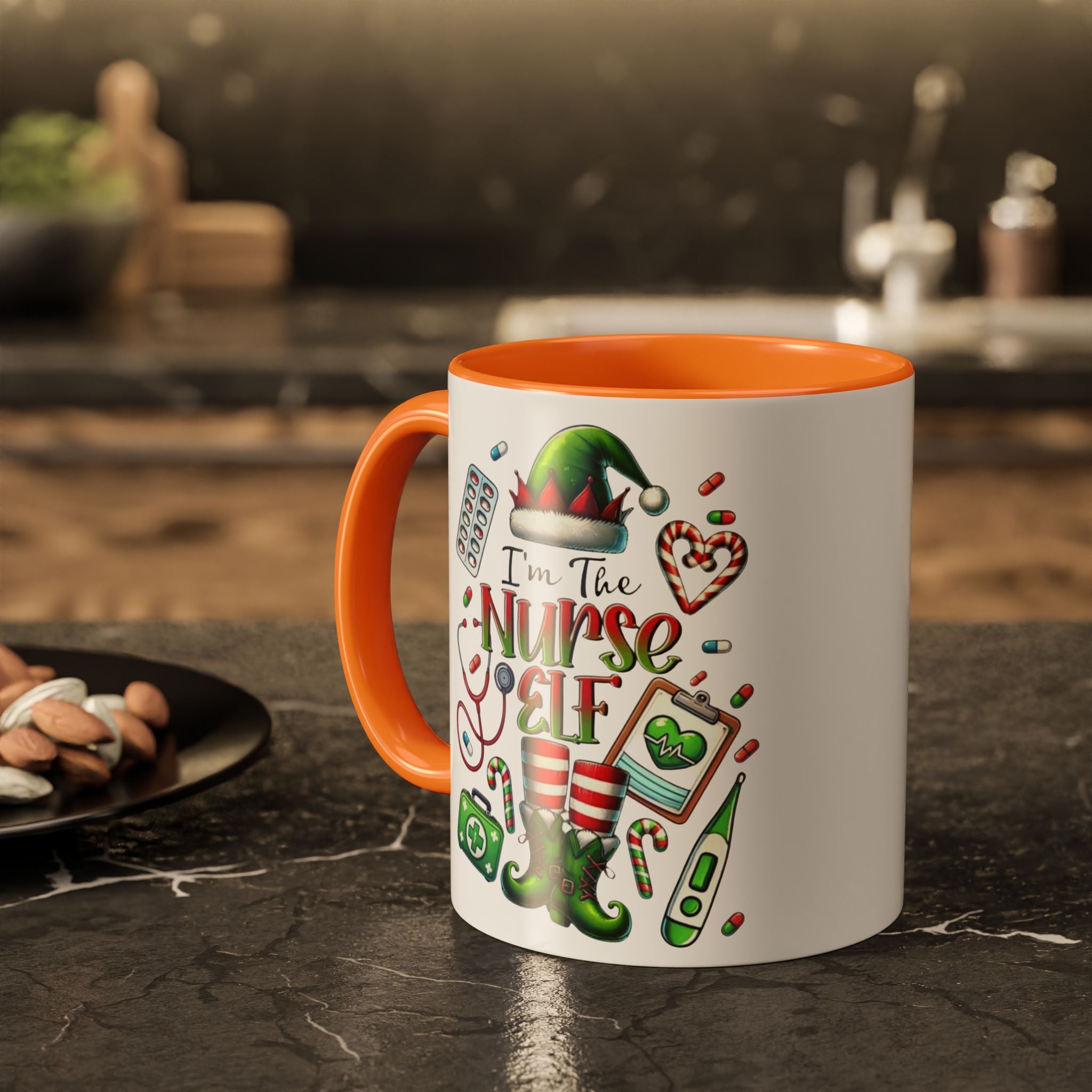 Nurse Elf Coffee Mug — Christmas Medical Holiday Gift (11oz & 15oz) Medical Christmas Mug