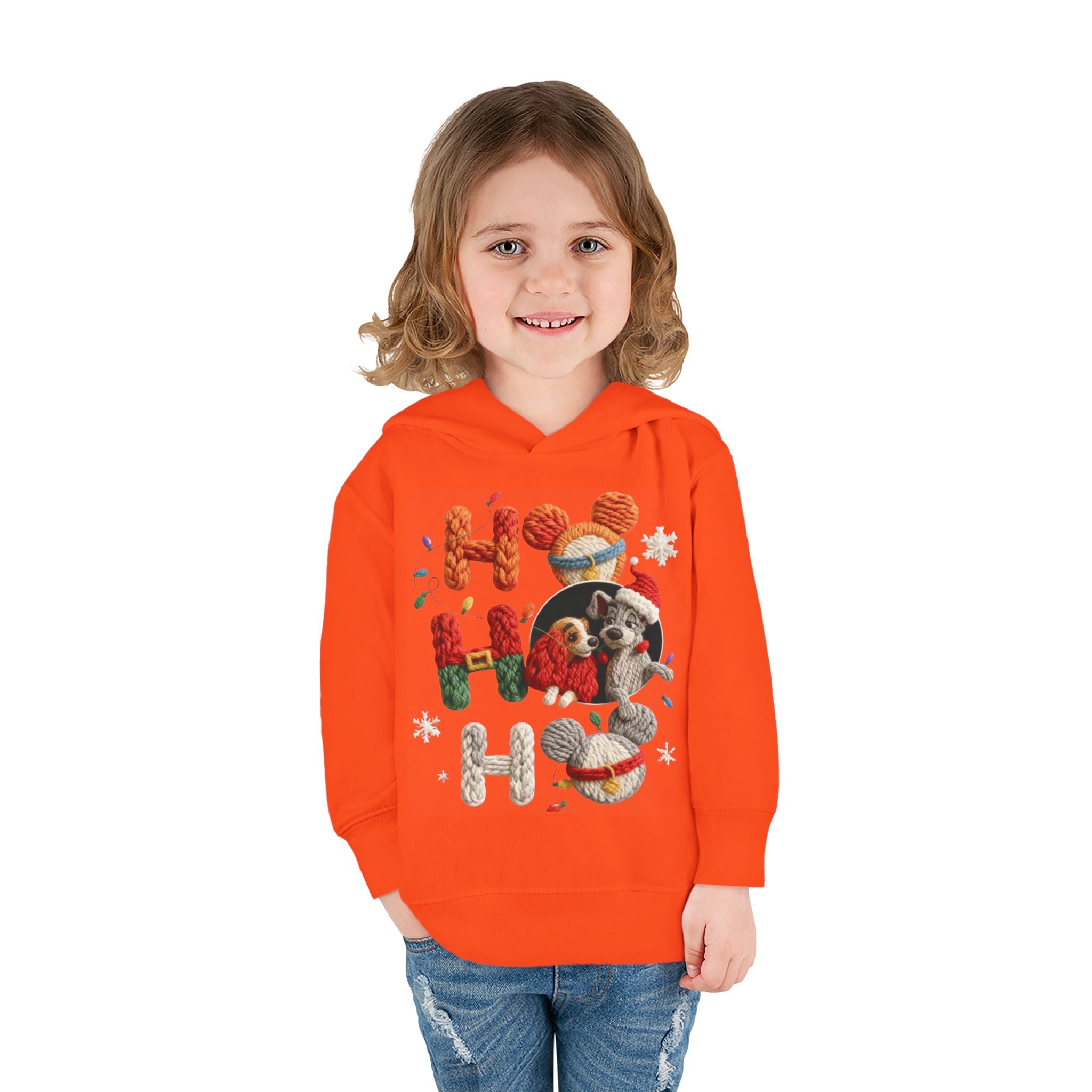 Toddler Hoodie "Ho Ho Ho" Festive Raccoon Christmas Pullover