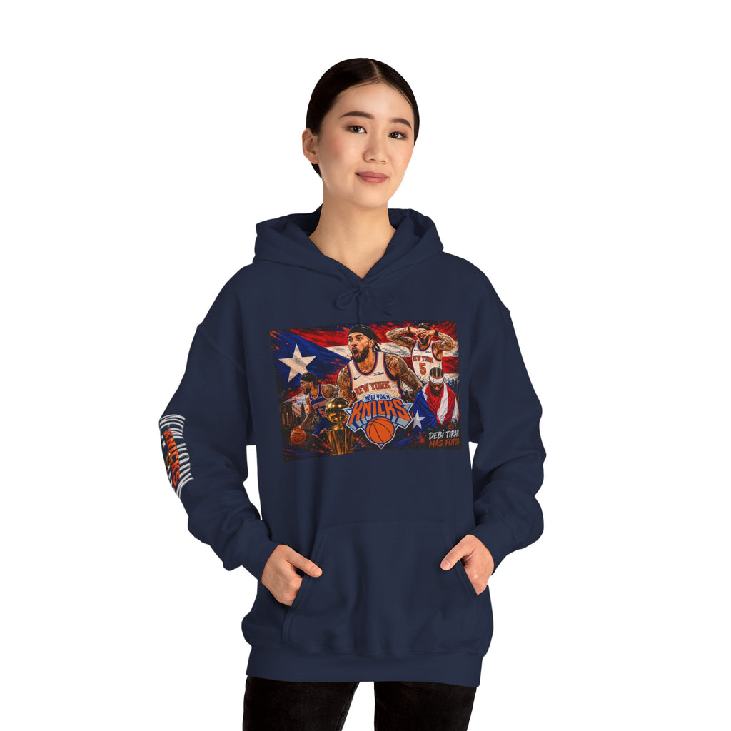 NY-K Retro Player Collage Hoodie — Basketball Fan Sweatshirt