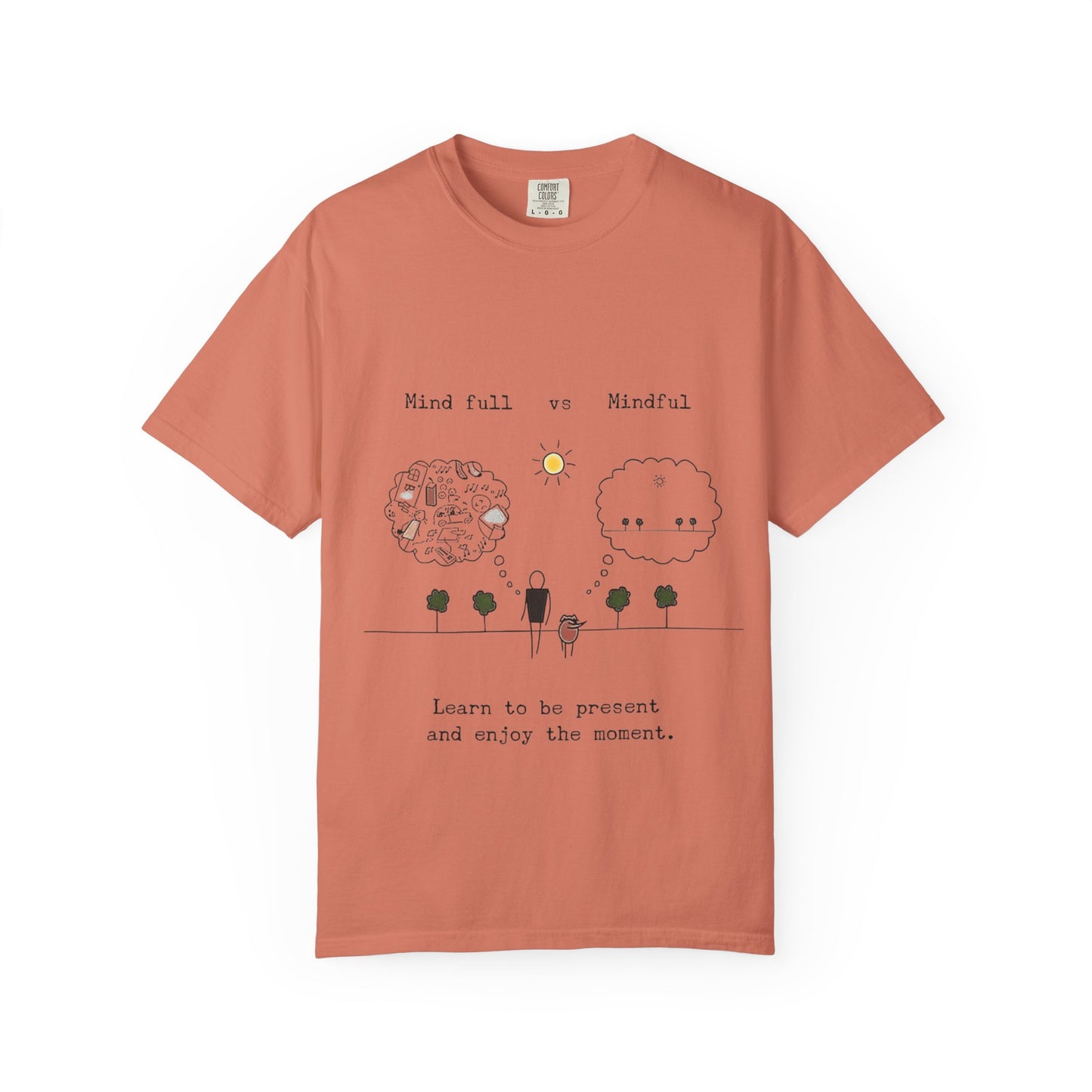 Let your outfit reflect your inner peace. Mindful Living T-Shirt Unisex Tee for Mindfulness, Self-Care, Gift for Yogis, Relaxed Vibe,