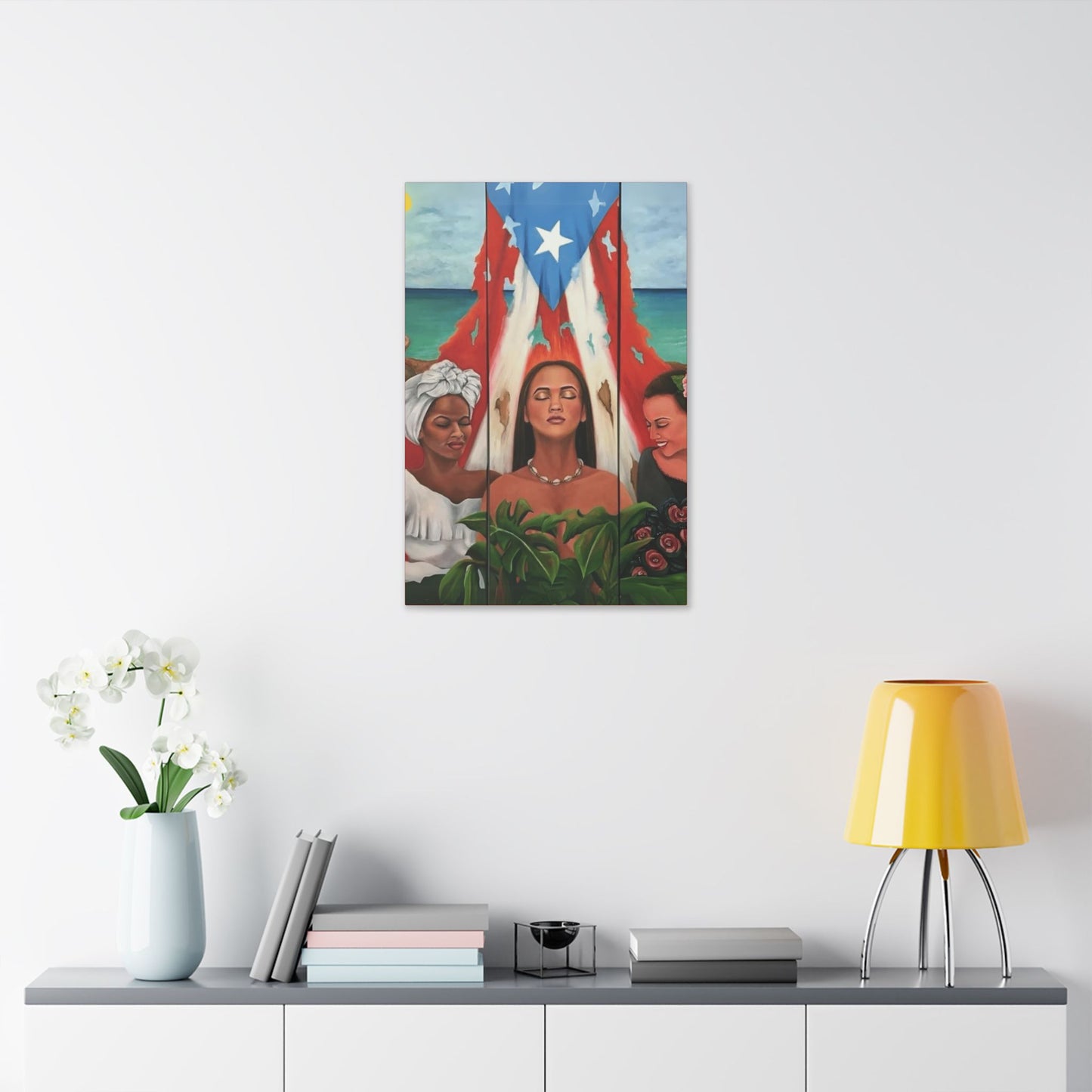Capturing the Heart and Soul of Puerto Rican Art, Ethnic Canvas Print, Gift for Art Lovers, Beach-Themed Artwork