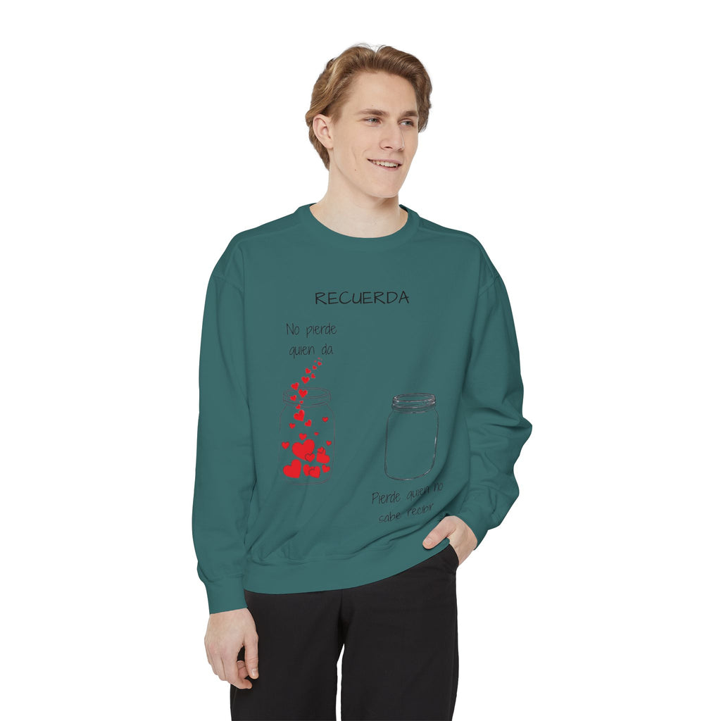 Recuerda: No Pierdas La Esperanza Jar of Hearts Sweatshirt