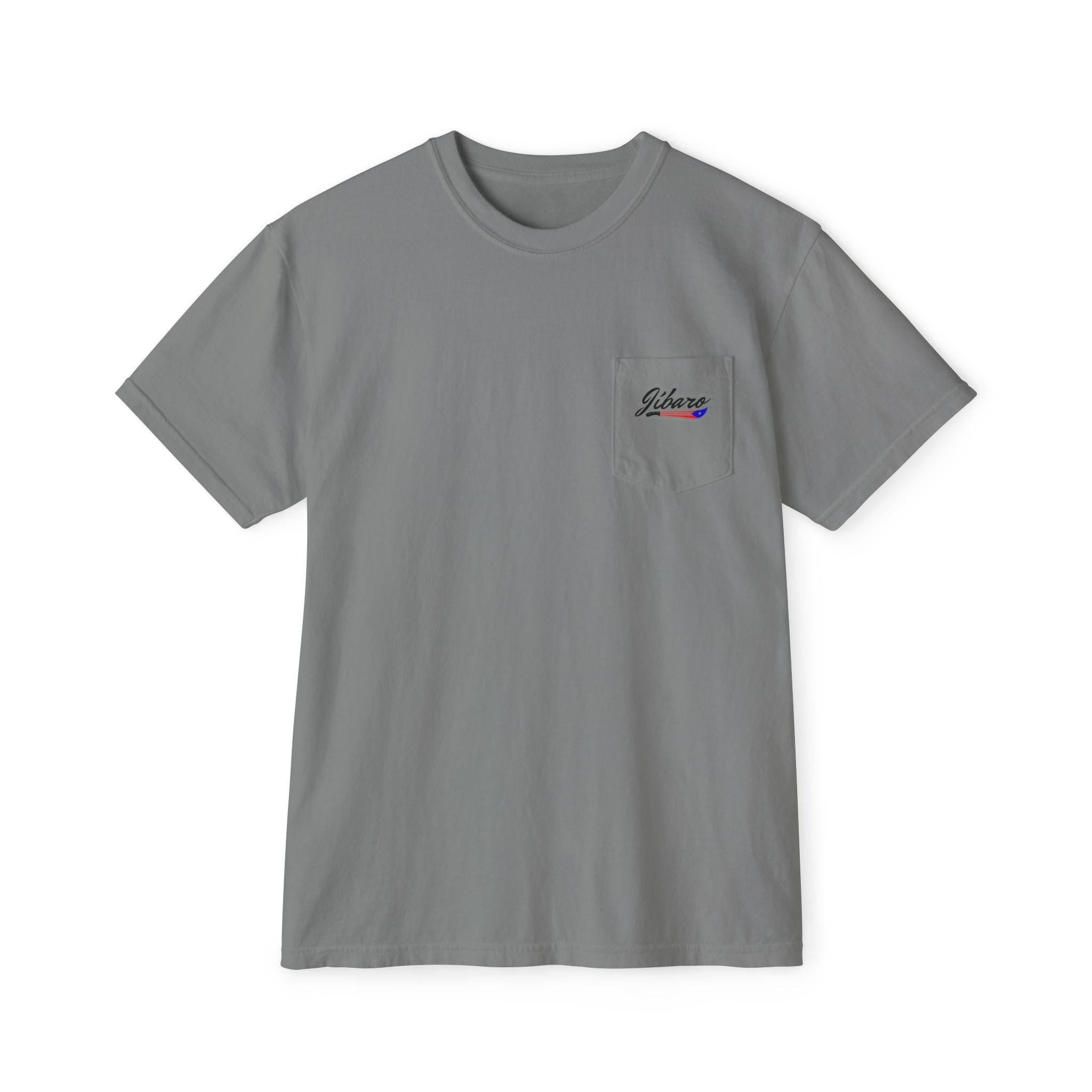 Jibaro Pocket TShirt Unisex Garment-Dyed Tee for Cultural Pride Puerto Rico Embroidered TShirt & Unisex Crewneck Sweatshirt