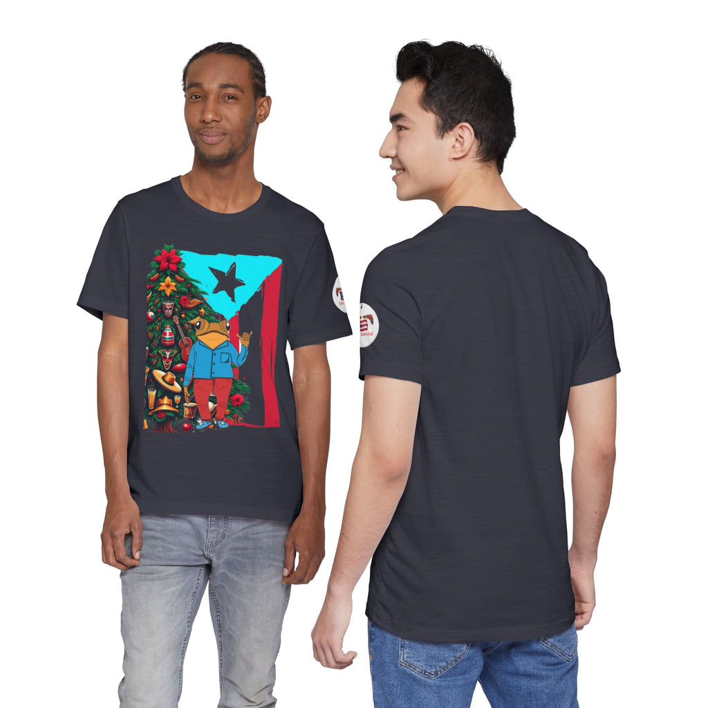 Puerto Rico Holiday T-Shirt  Coquí by Christmas Tree Graphic Puerto Rico’s Navidades
