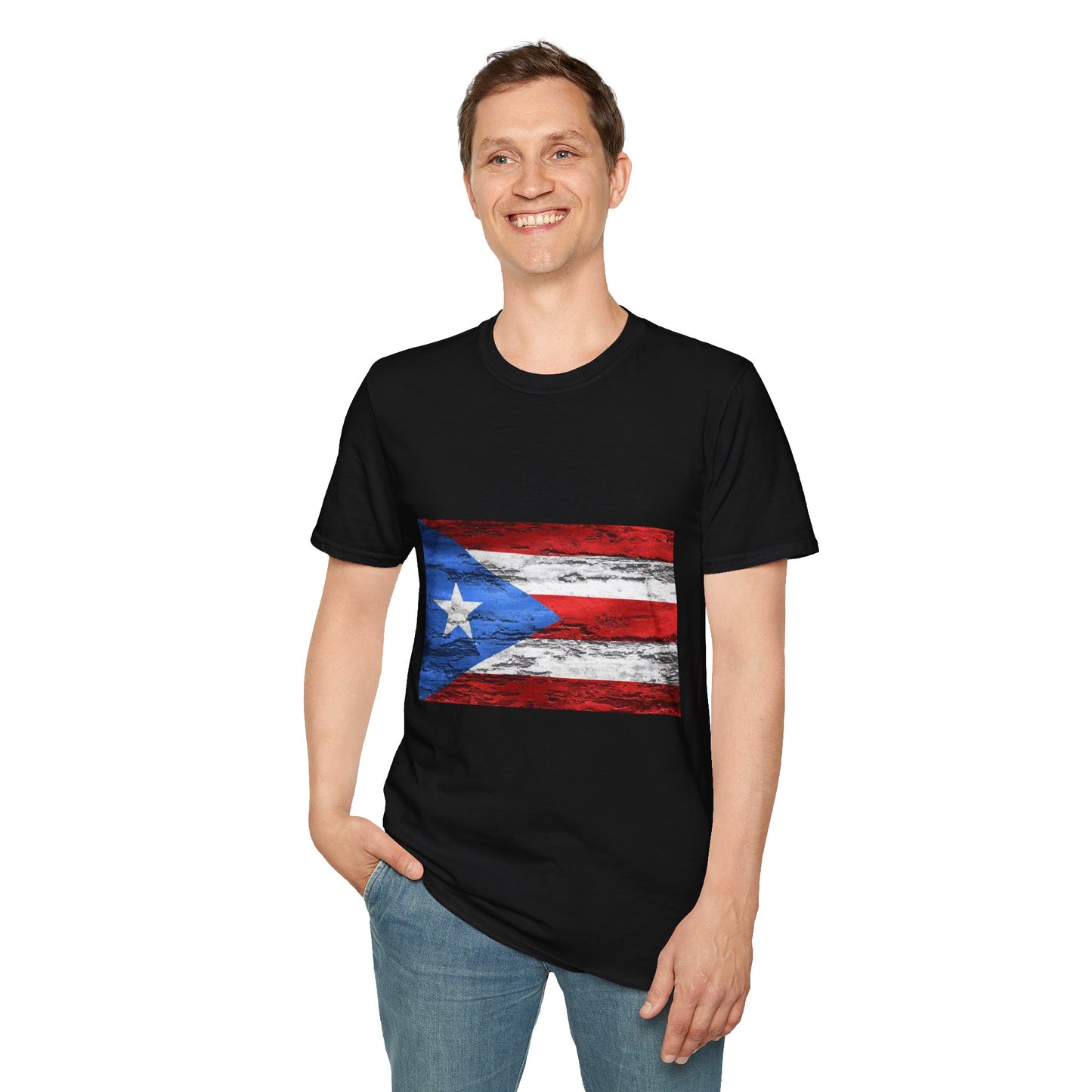 Puerto Rican Flag T-Shirt | Unisex Softstyle Tee | Perfect for Festivals, Patriotic Celebrations, Summer Wear, Gift Ideas, Casual Outfits