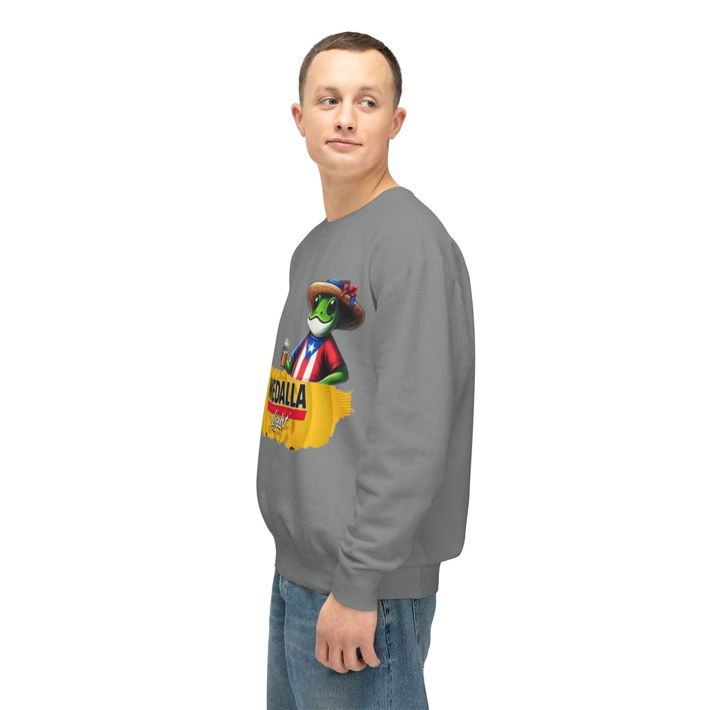 Medalla Light Puerto Rico Sweatshirt Coqui Boricua flag  Beer Pack Graphic Puerto Rico Navidades
