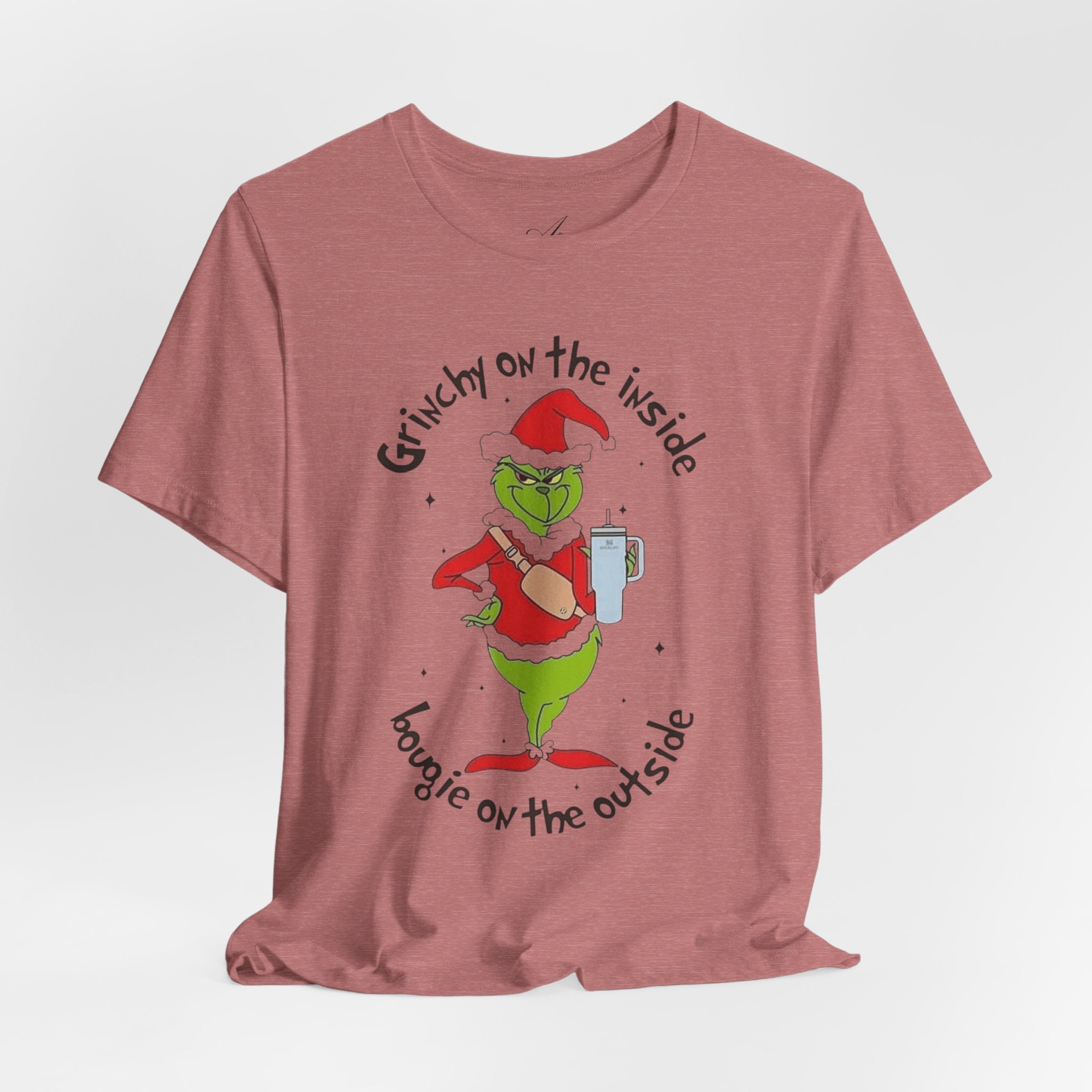 Grinch-Inspired Holiday Tee: 'Grinchy on the Inside, Boogie on the Outside'