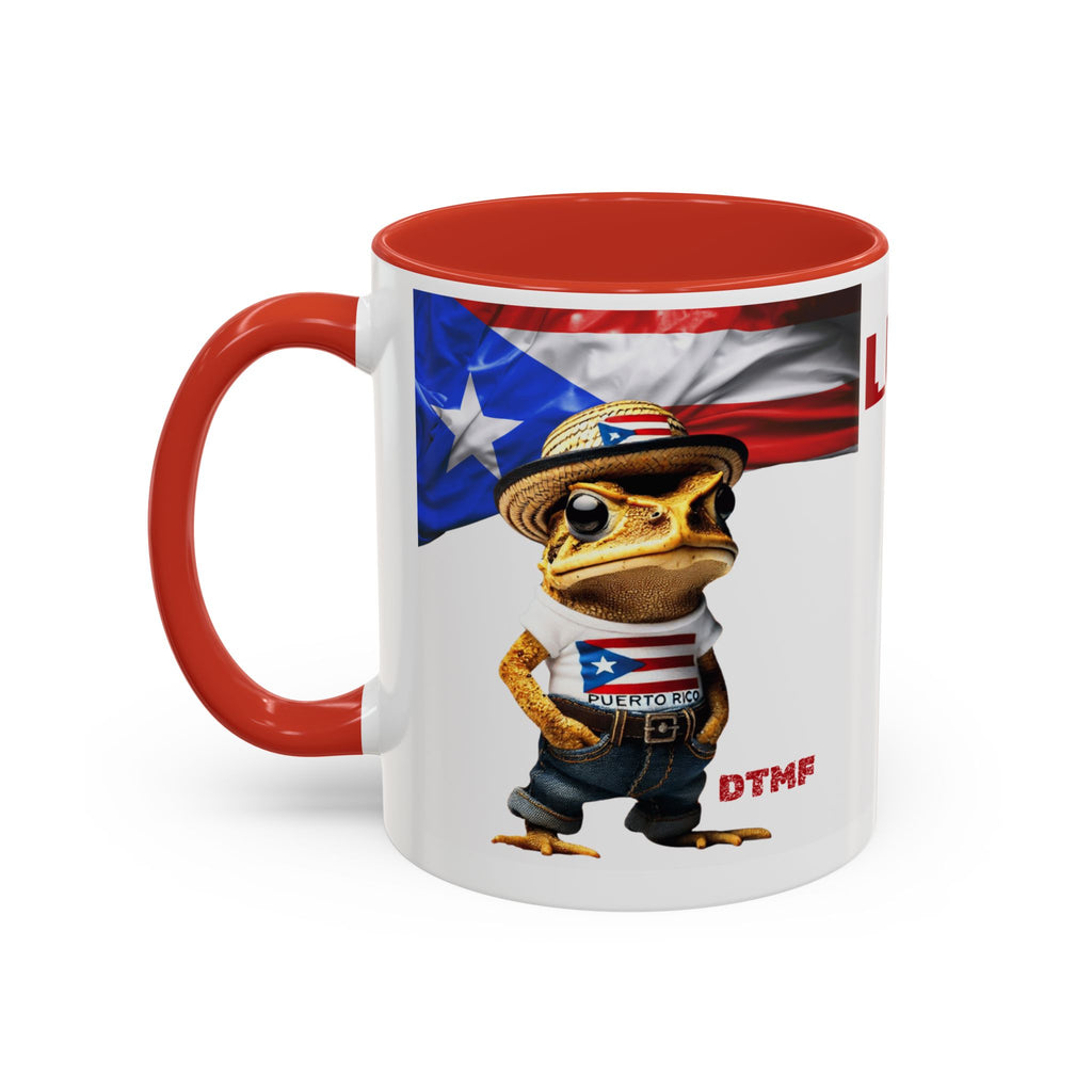 Puerto Rican Frog Character Coffee Mug - Fun Accent Mug for Coffee Lovers