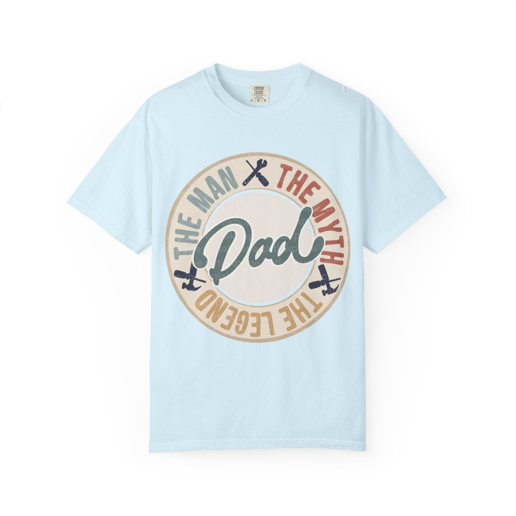 Dad Retro Badge T-Shirt — “Dad: The Man, The Myth, The Legend” Father’s Day Tee