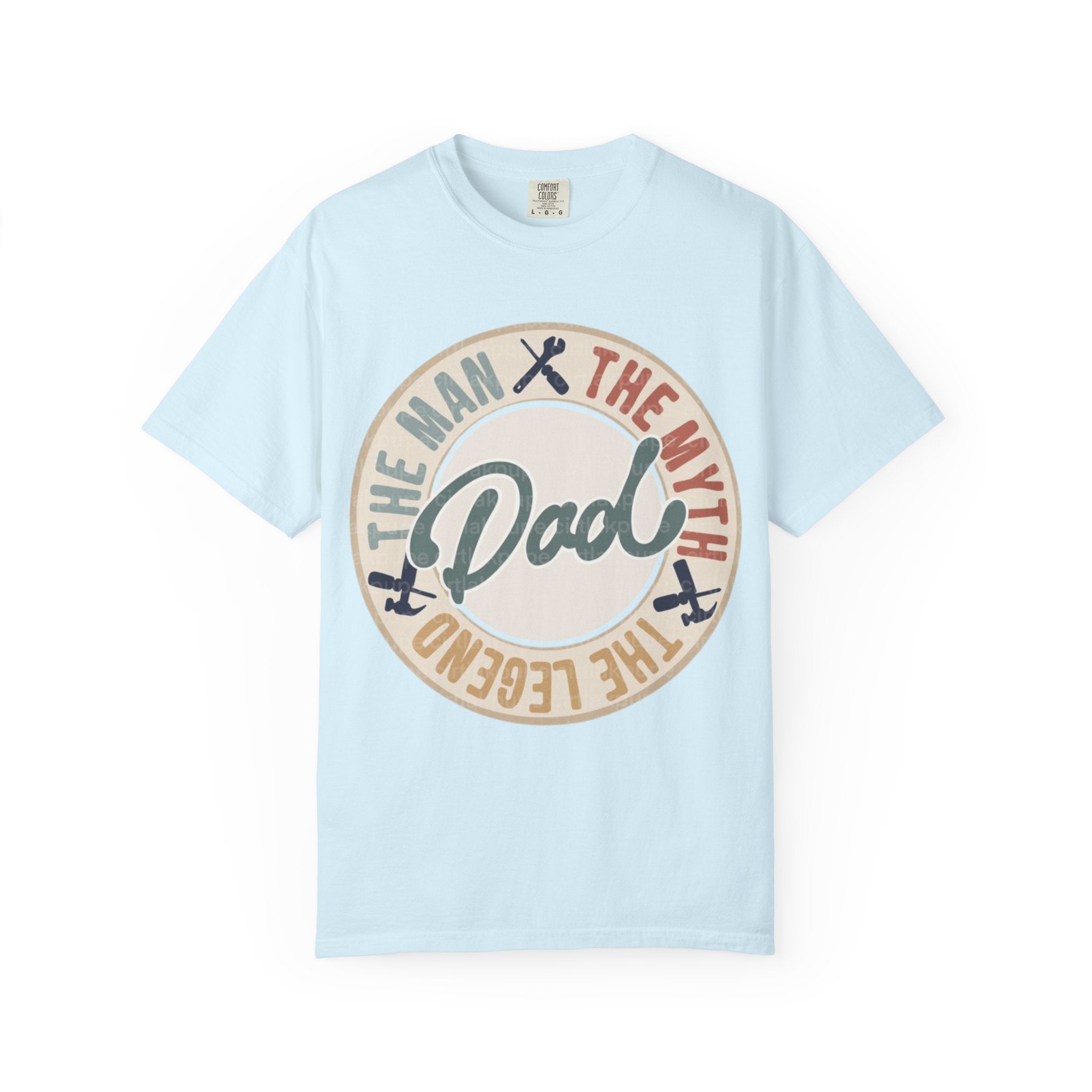 Dad Retro Badge T-Shirt — “Dad: The Man, The Myth, The Legend” Father’s Day Tee