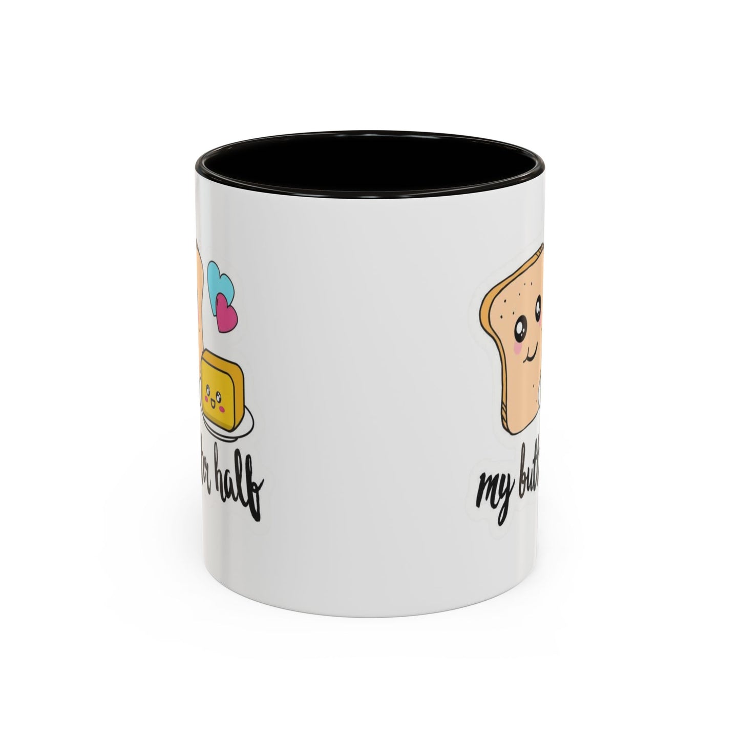 Motivational & Funny Quote Mugs Uplifting Coffee Cup Gifts Cute Foodie Relationship Mug My Butter Half Design, Colorful 11oz & 15oz