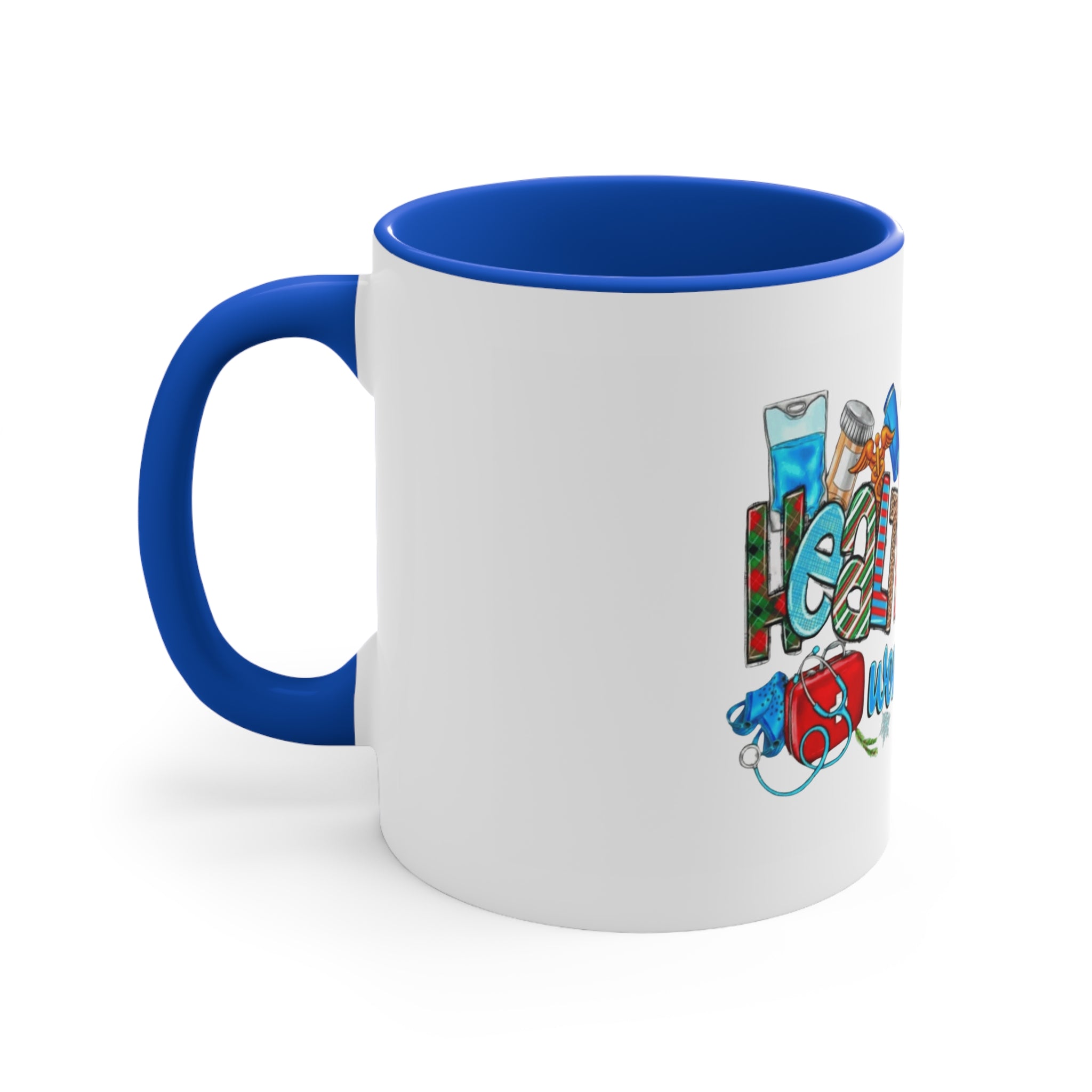 Healthcare Worker Christmas Accent Mug — Festive Holiday Nurse & Doctor Gift (11oz) Medical Christmas Mug