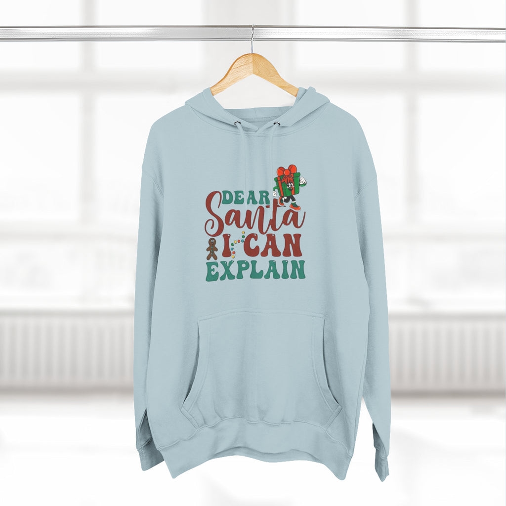 Christmas Hoodie “Dear Santa I Can Explain” Funny Holiday Pullover Christmas T-Shirts and Sweatshirts Collection