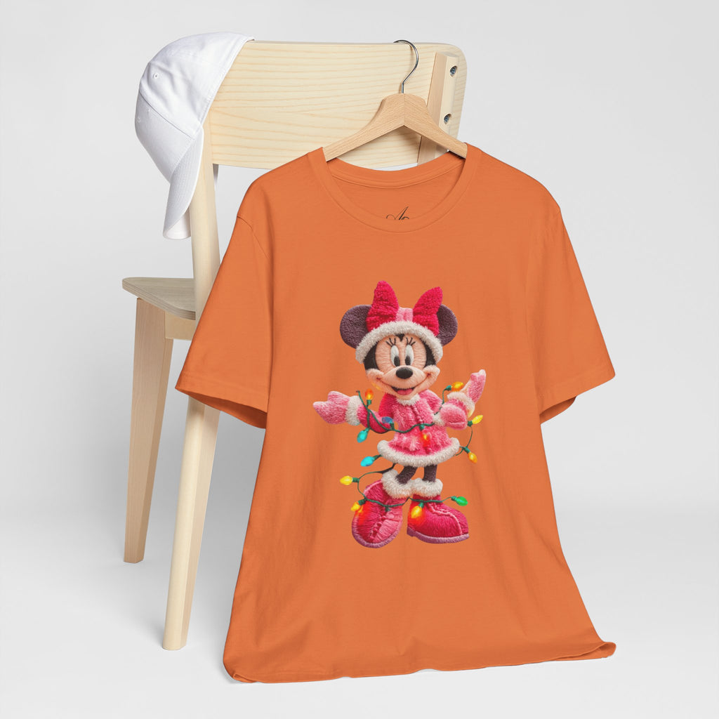 Minnie Mouse Holiday Lights T-Shirt Festive Holiday Designs