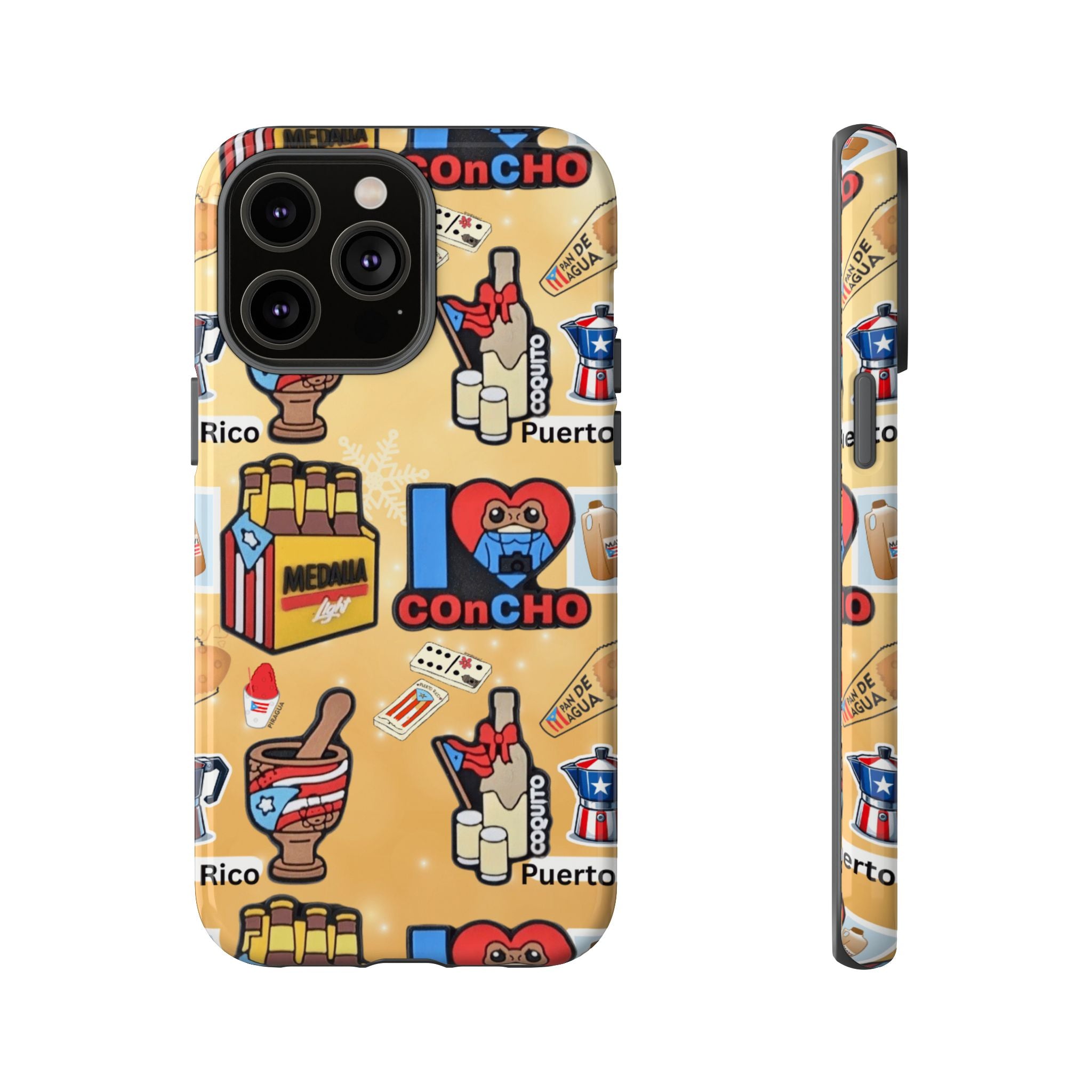 Puerto Rico Sticker Collage Tough Case  ‘I  Concho’ Pattern Phone Case