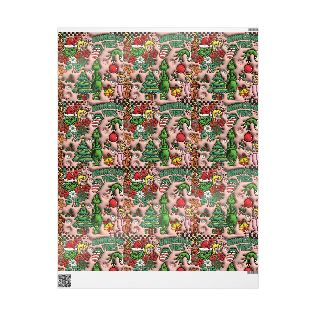 Christmas Cookie & Holly Wrapping Paper Roll — Festive Baking Pattern Gift Wrap