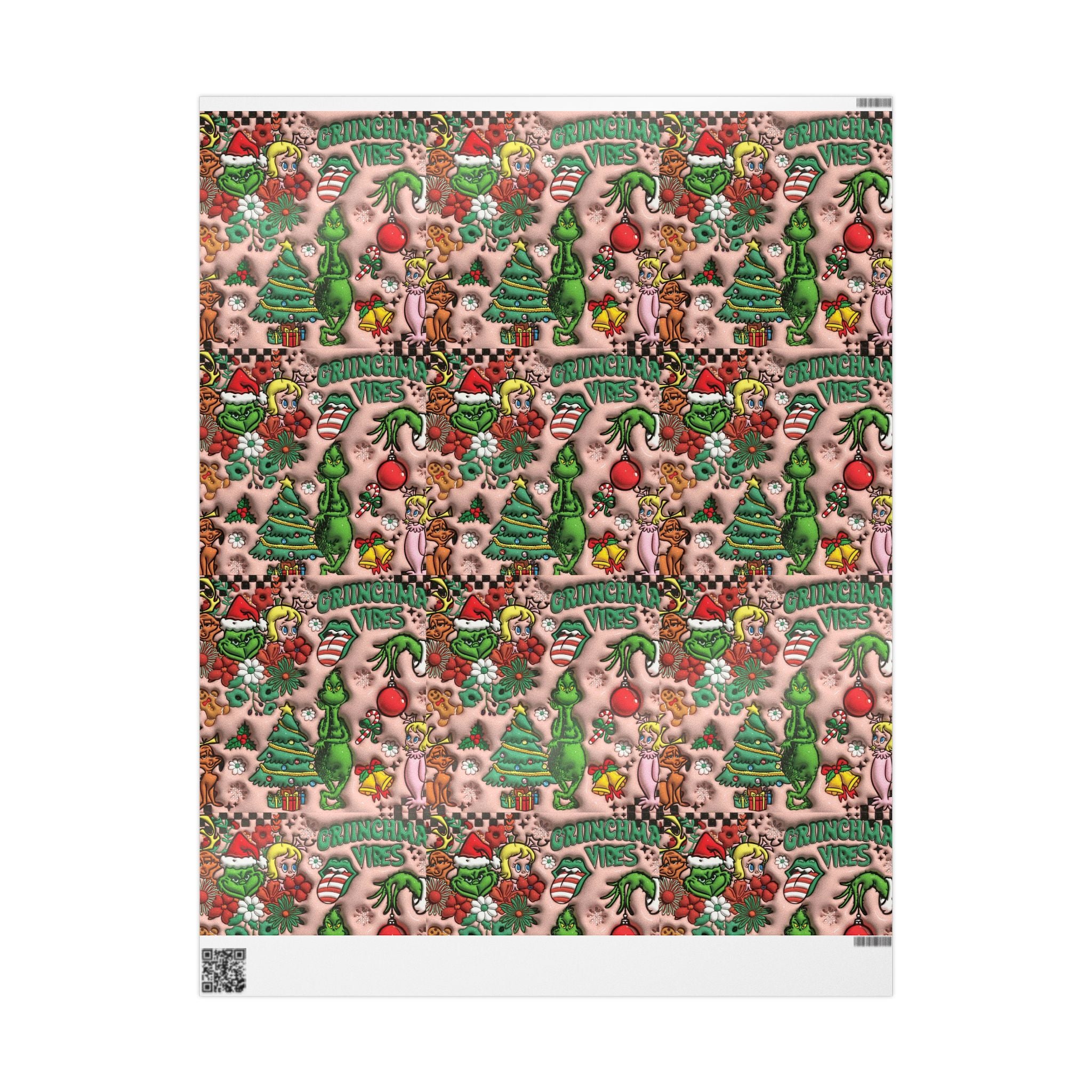 Christmas Cookie & Holly Wrapping Paper Roll — Festive Baking Pattern Gift Wrap