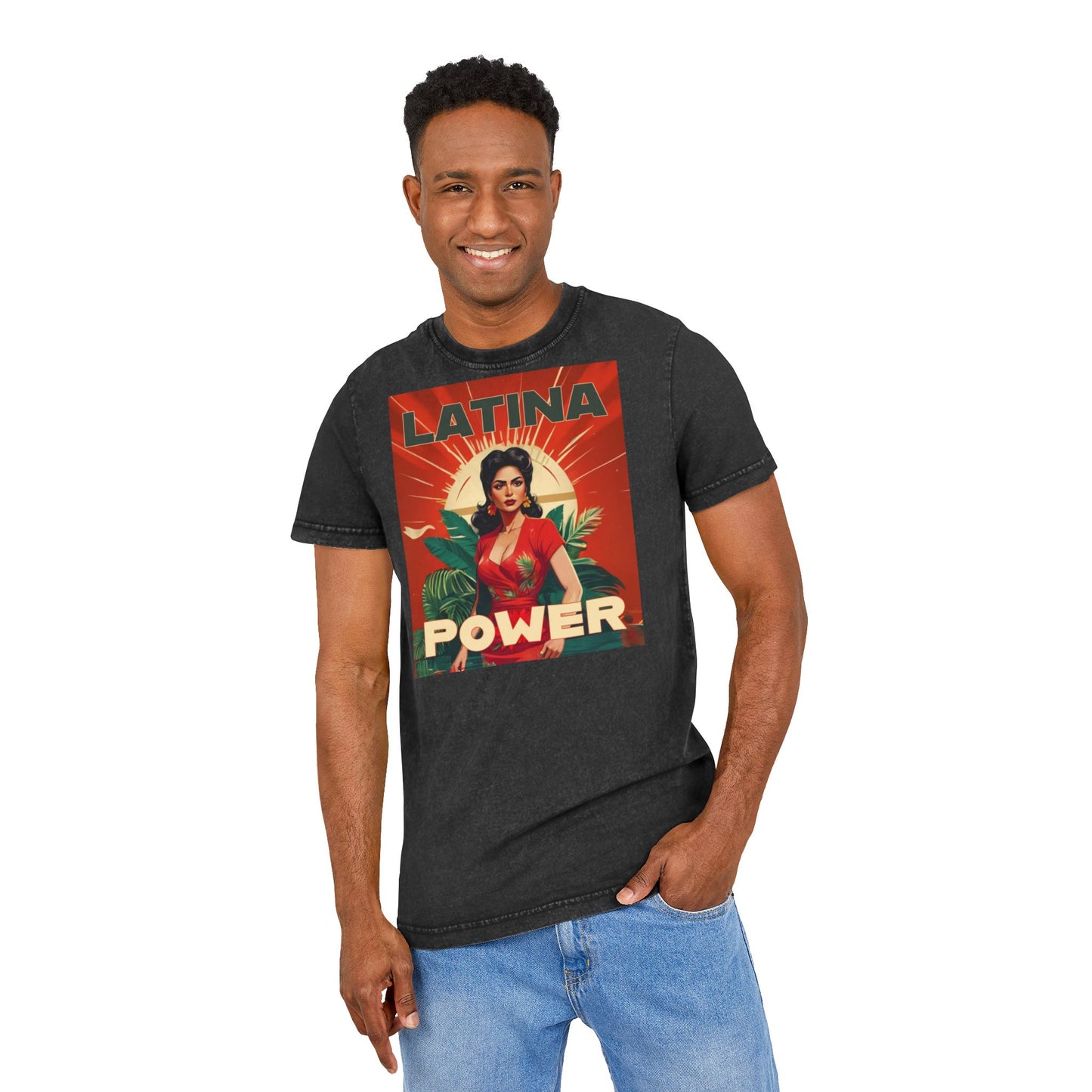 Latina Power Acid Washed Tee | Vintage Inspired Graphic Tee, Women's Empowerment Shirt, Legalize It Fashion, Gift for Her