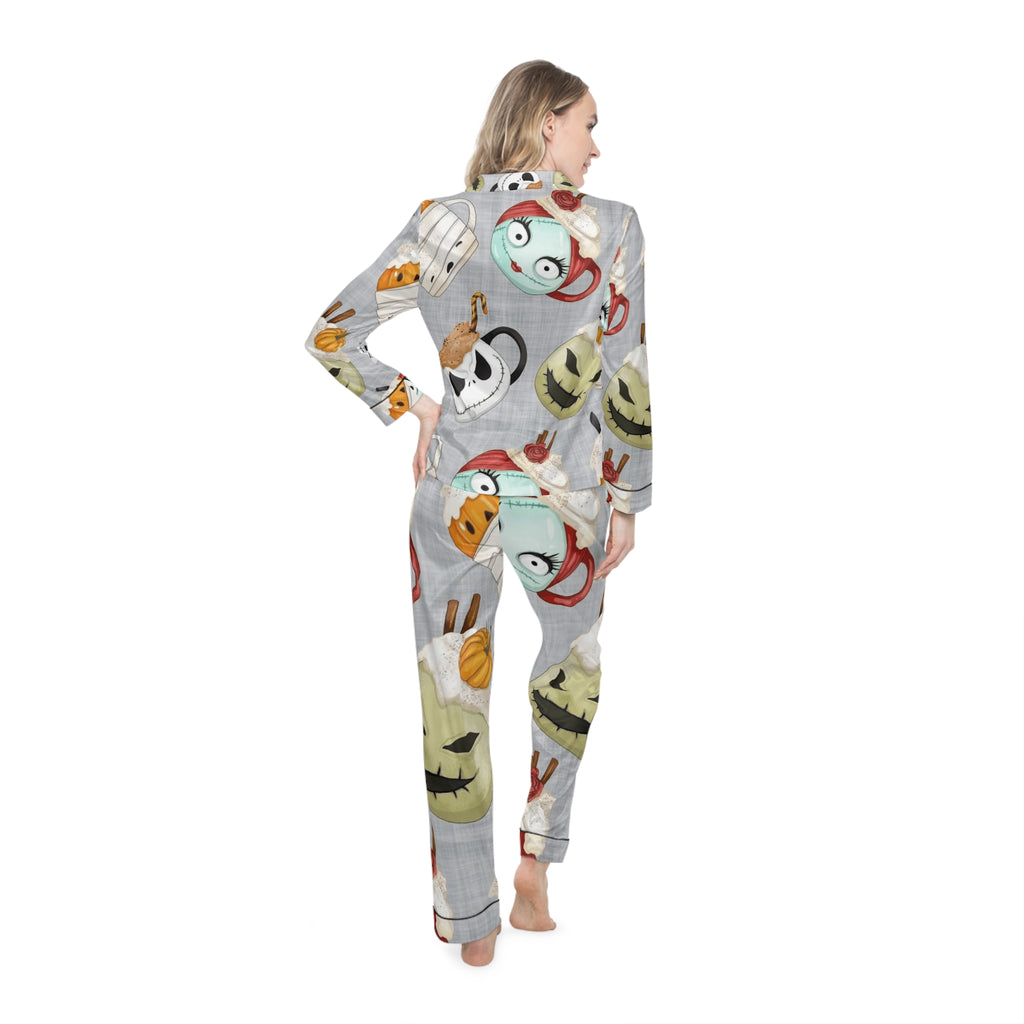 Christmas Eve Pajamas | Cute Holiday PJs for Kids, Babies & Adults | Santa Nightwear Themed Women's Satin Pajamas Set
